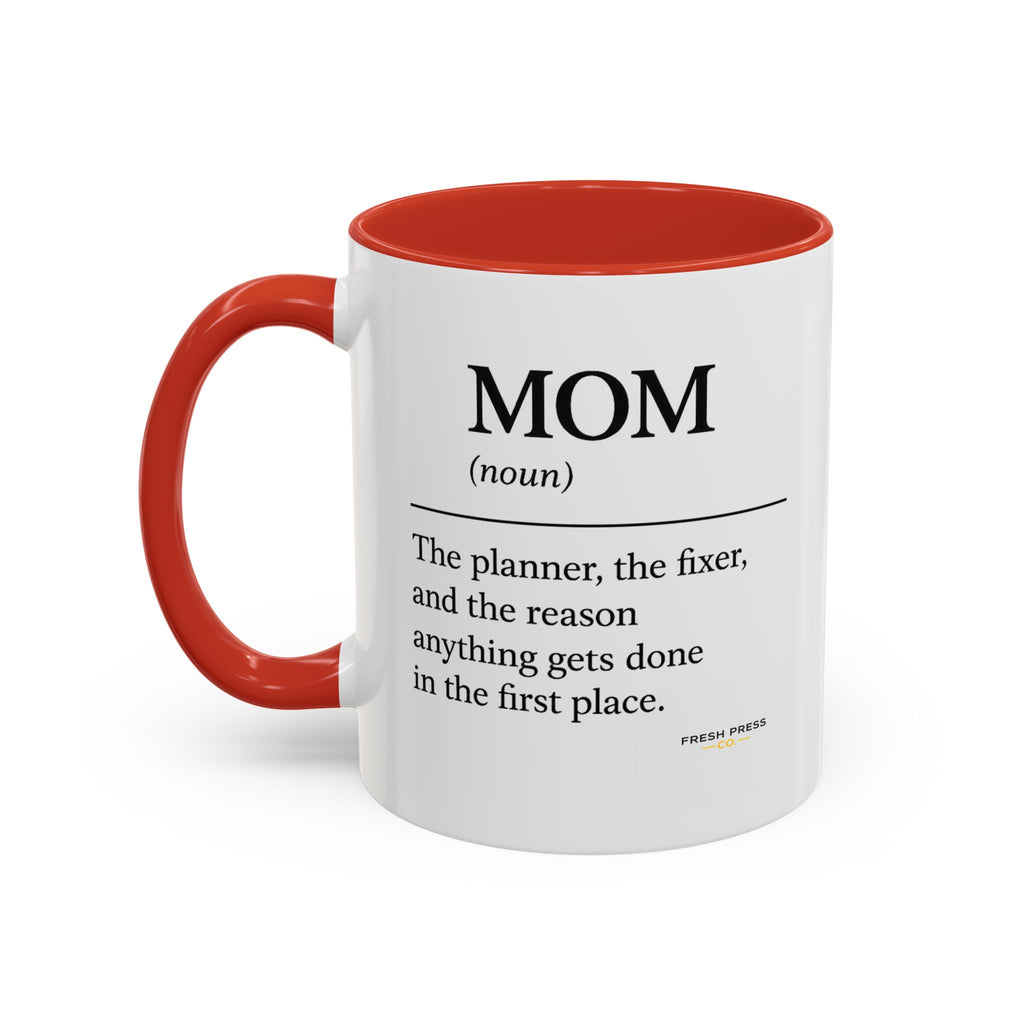 "Mom" Coffee Mug - Accent Mug (11/15oz)