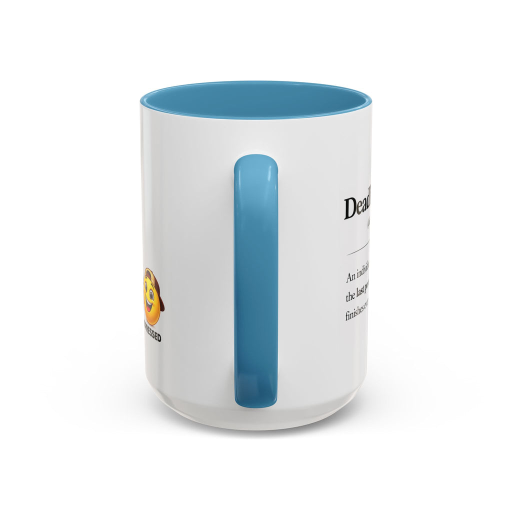 "The Deadline Sprinter" Coffee Mug — Funny Espresso Barista Accent Mug (11/15oz)