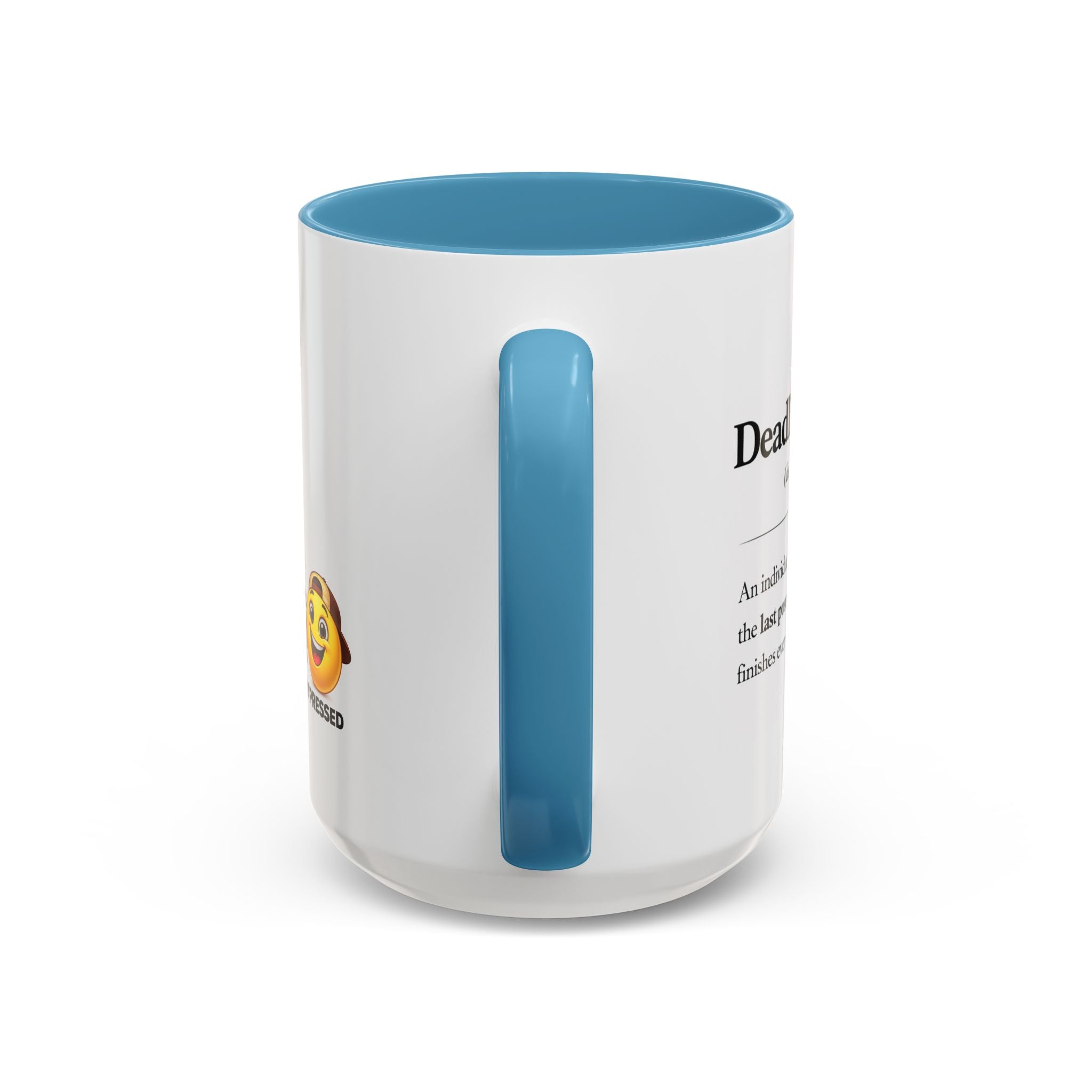 "The Deadline Sprinter" Coffee Mug — Funny Espresso Barista Accent Mug (11/15oz)