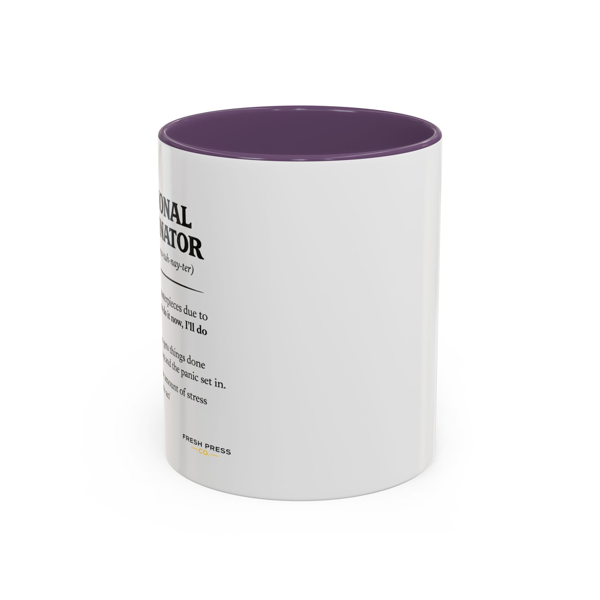 "Professional Procrastinator" Coffee Mug - accent Mug (11/15 oz)