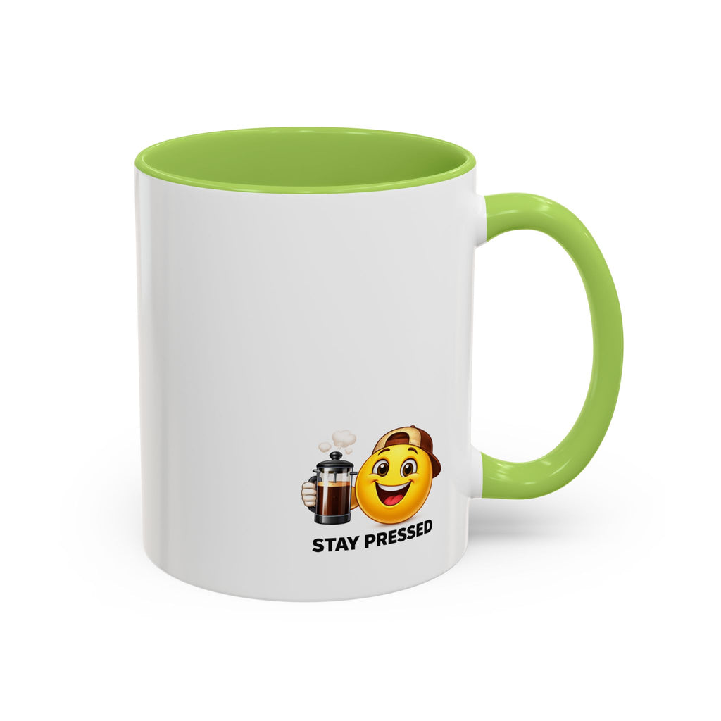"I Reheat This Four Times A Day" Coffee Mug — Fun Espresso Emoji Accent Mug (11/15oz)