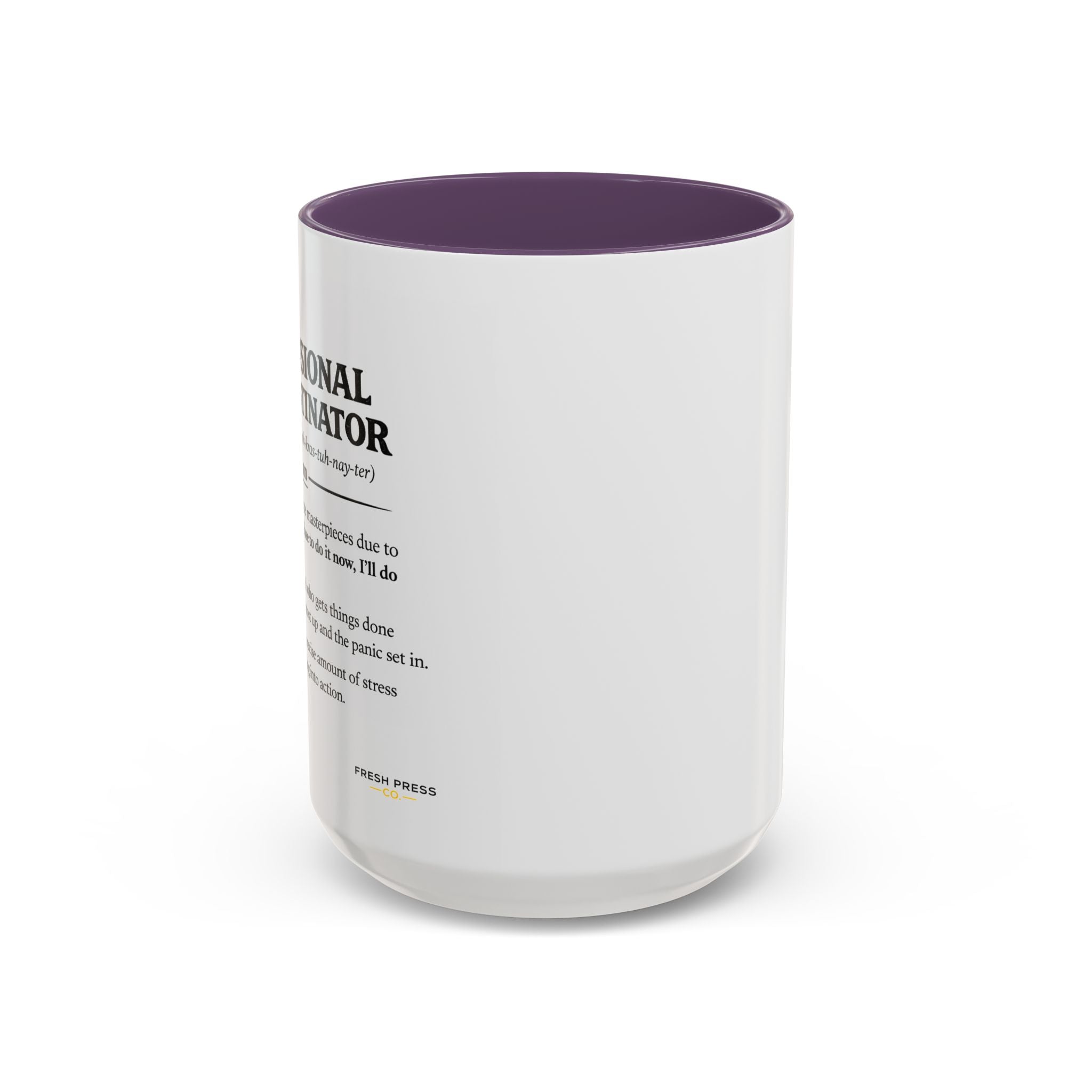 "Professional Procrastinator" Coffee Mug - accent Mug (11/15 oz)