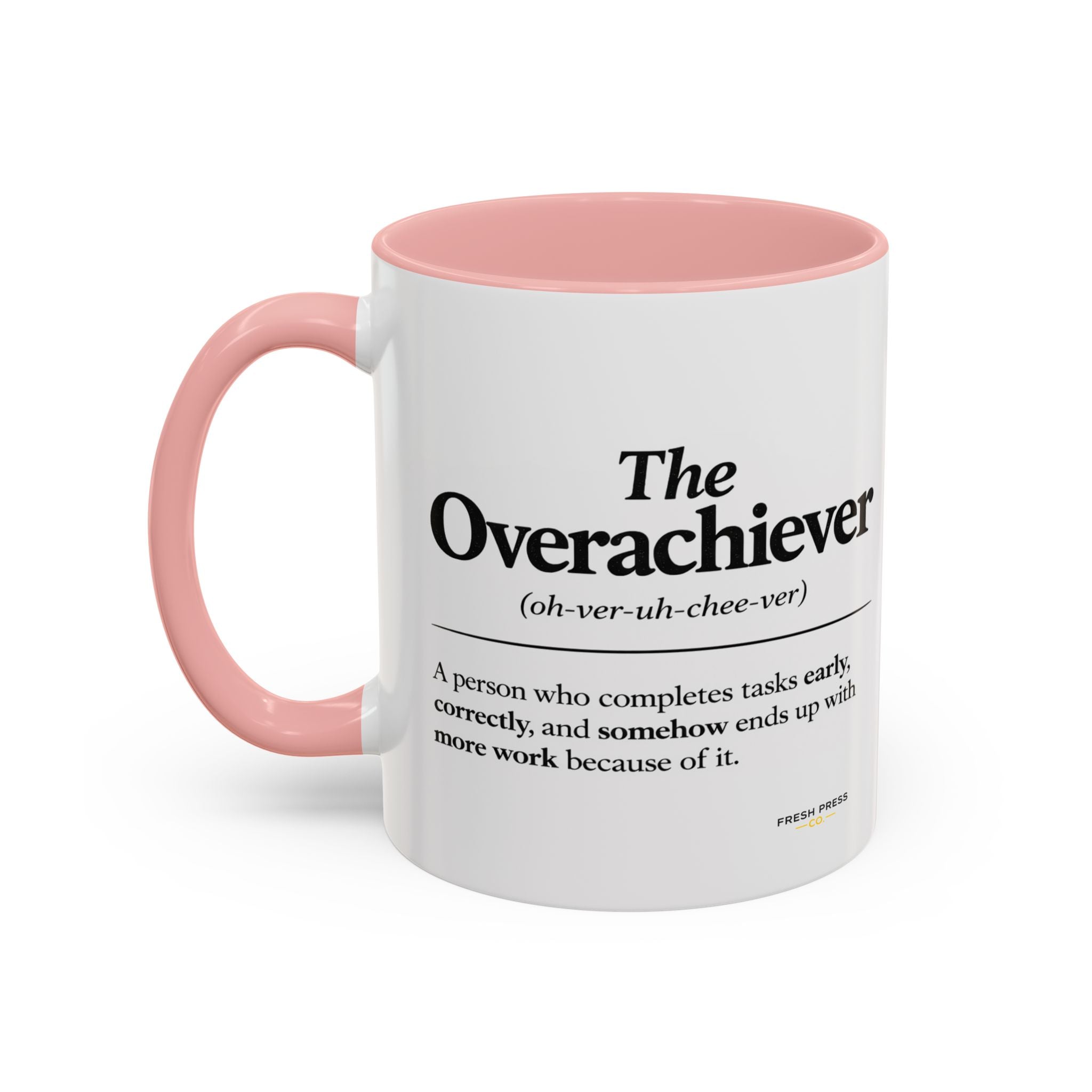 "The Overachiever" Coffee Mug - Barista Emoji Coffee Mug (11/15oz)
