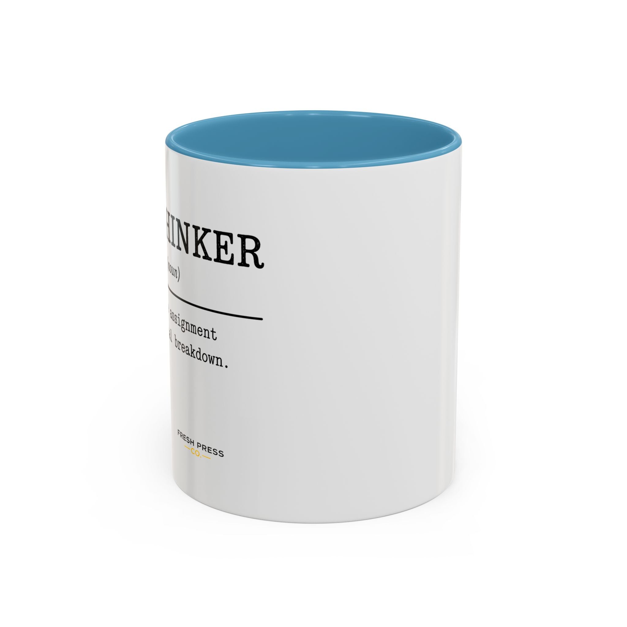 "Overthinker" Coffee Mug — Funny Accent Mug (11/15 oz)