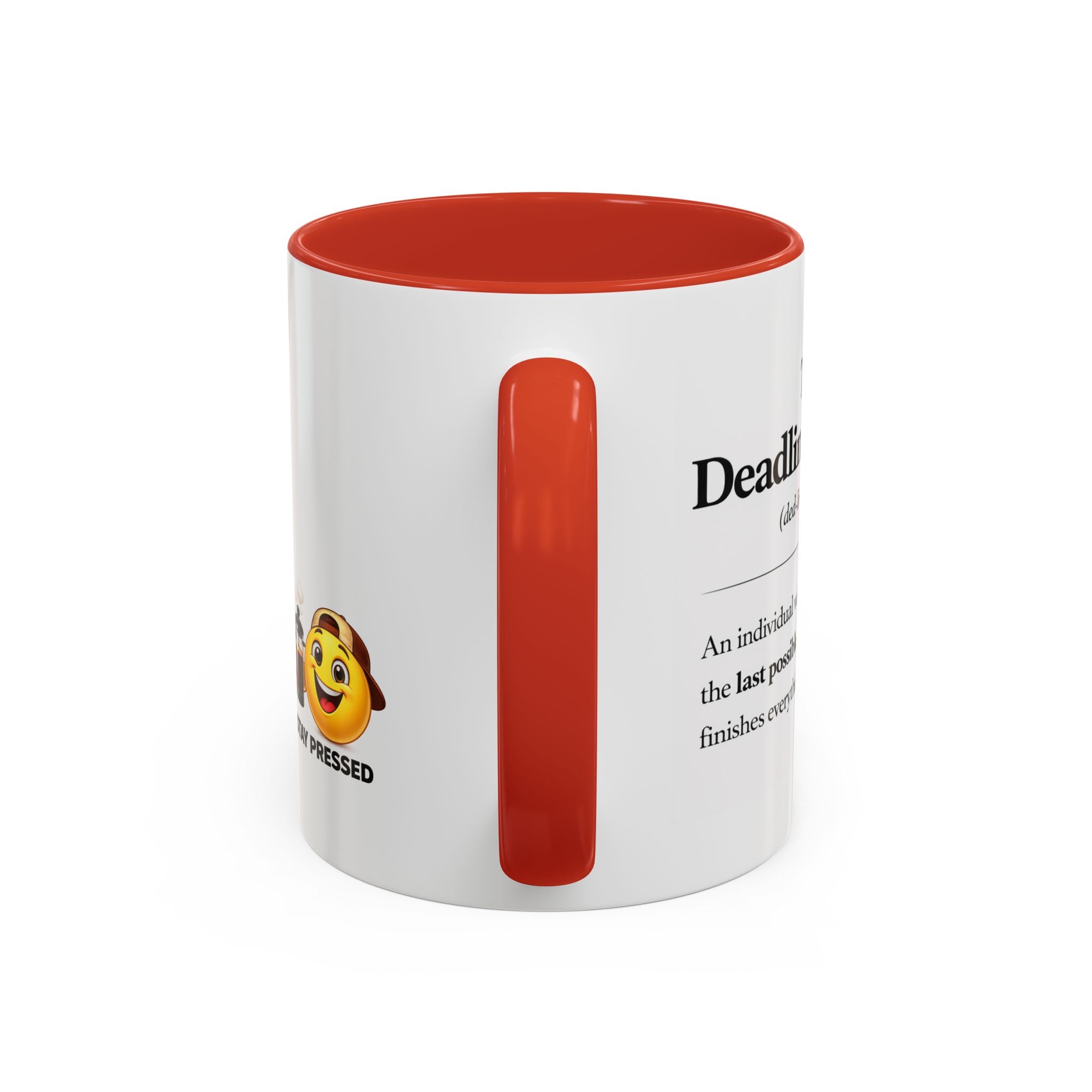 "The Deadline Sprinter" Coffee Mug — Funny Espresso Barista Accent Mug (11/15oz)