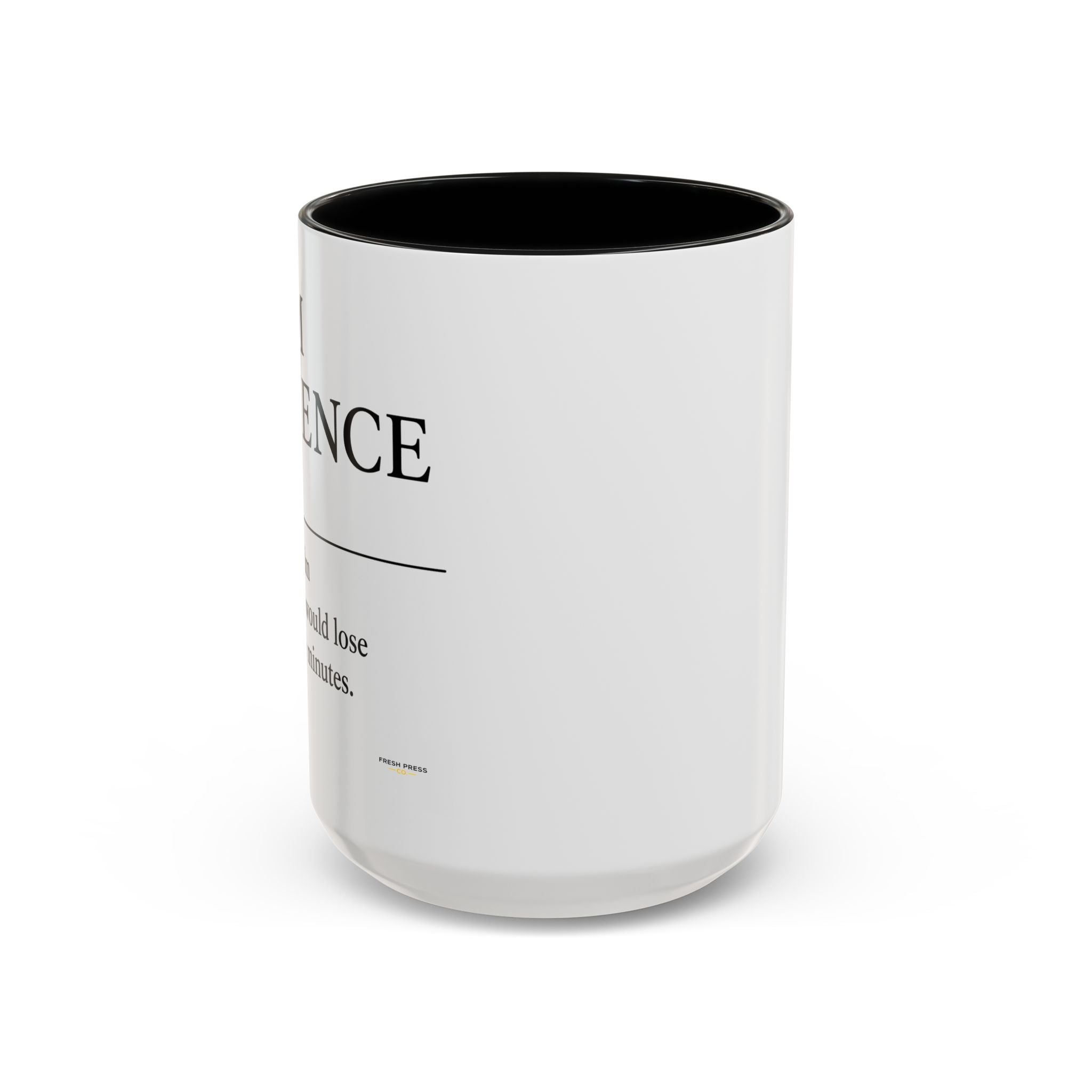 Stay Pressed Coffee Mug — Funny Espresso Emoji Accent Ceramic Mug (11/15oz)