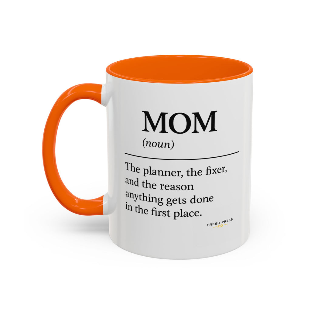 "Mom" Coffee Mug - Accent Mug (11/15oz)