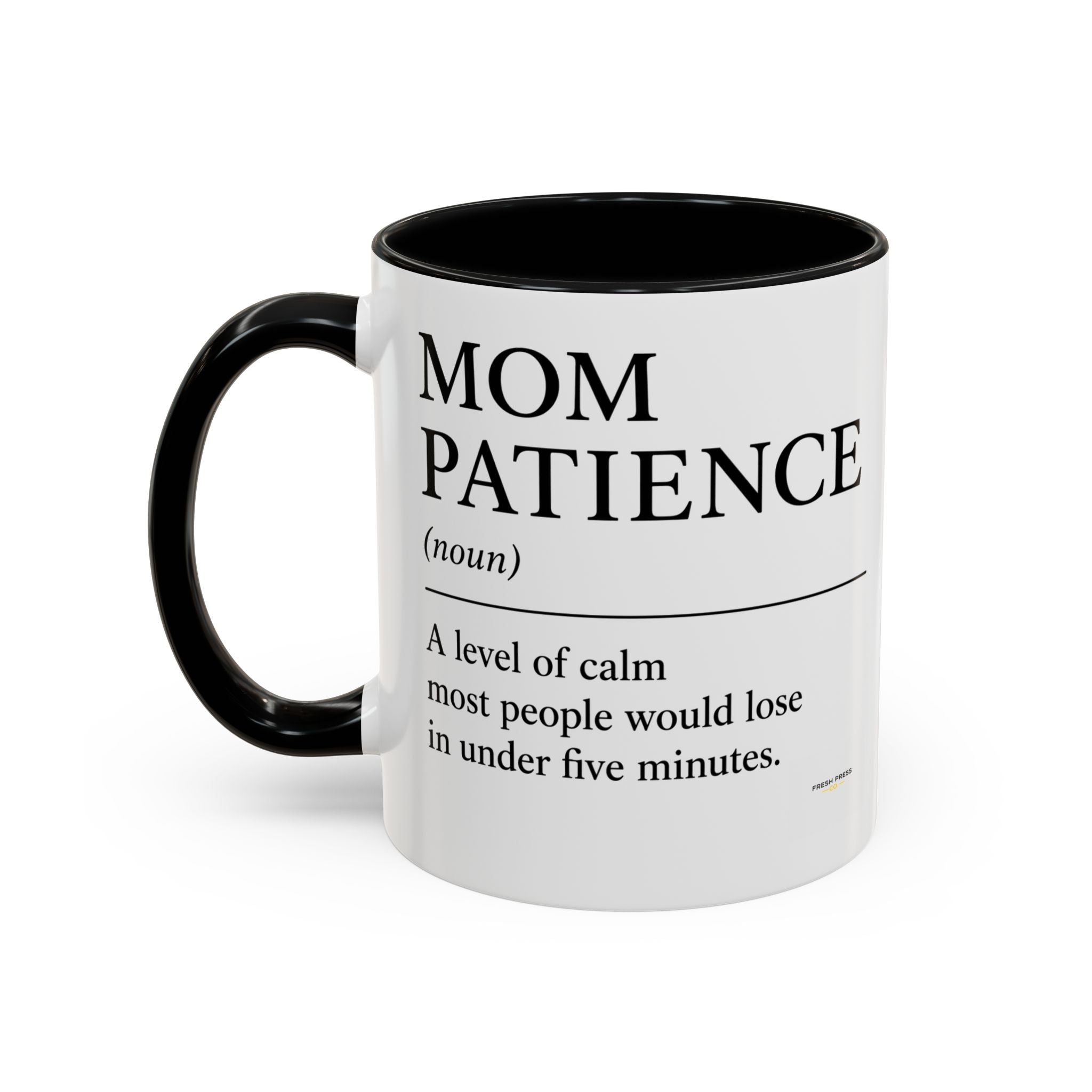 Stay Pressed Coffee Mug — Funny Espresso Emoji Accent Ceramic Mug (11/15oz)