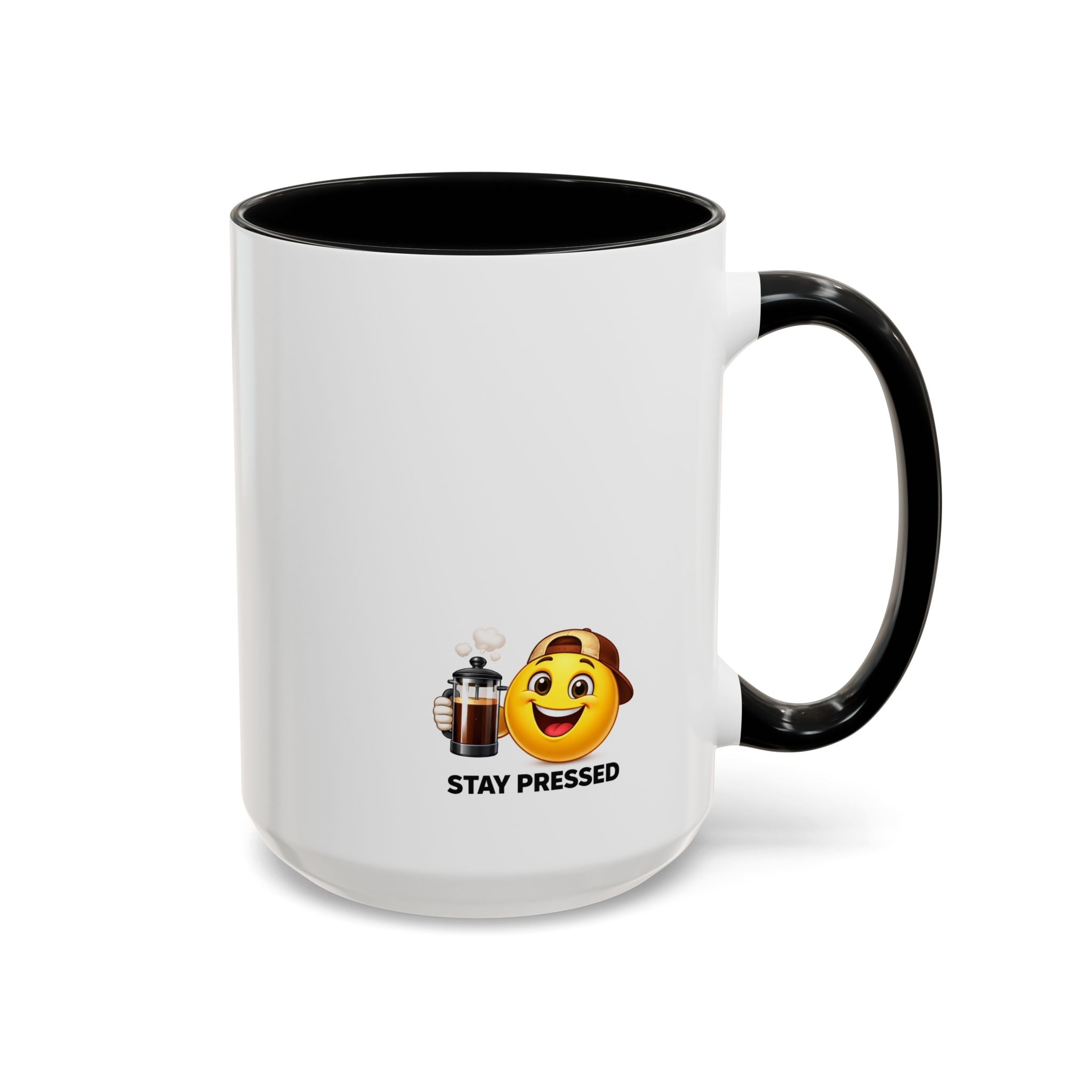 "I Reheat This Four Times A Day" Coffee Mug — Fun Espresso Emoji Accent Mug (11/15oz)