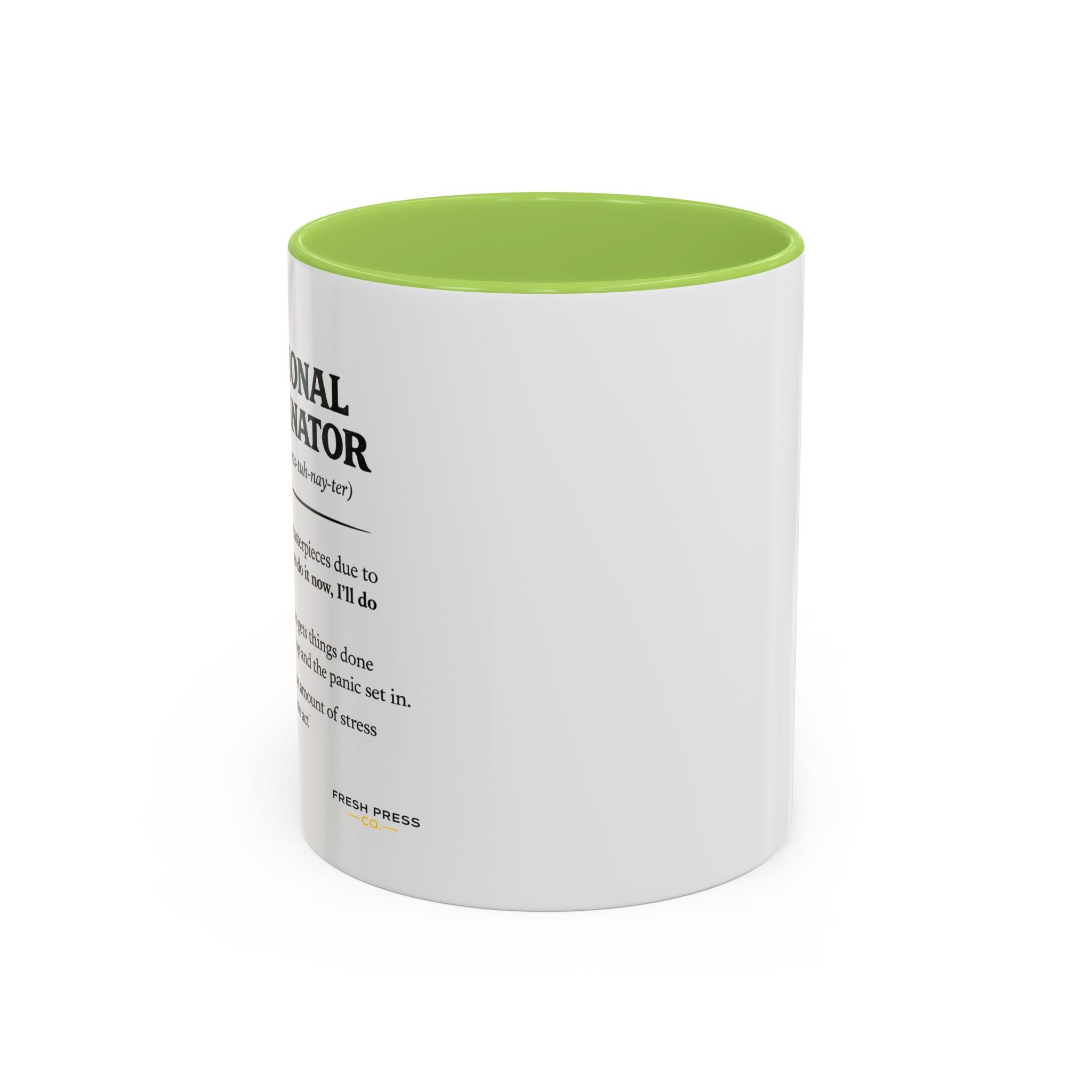 "Professional Procrastinator" Coffee Mug - accent Mug (11/15 oz)