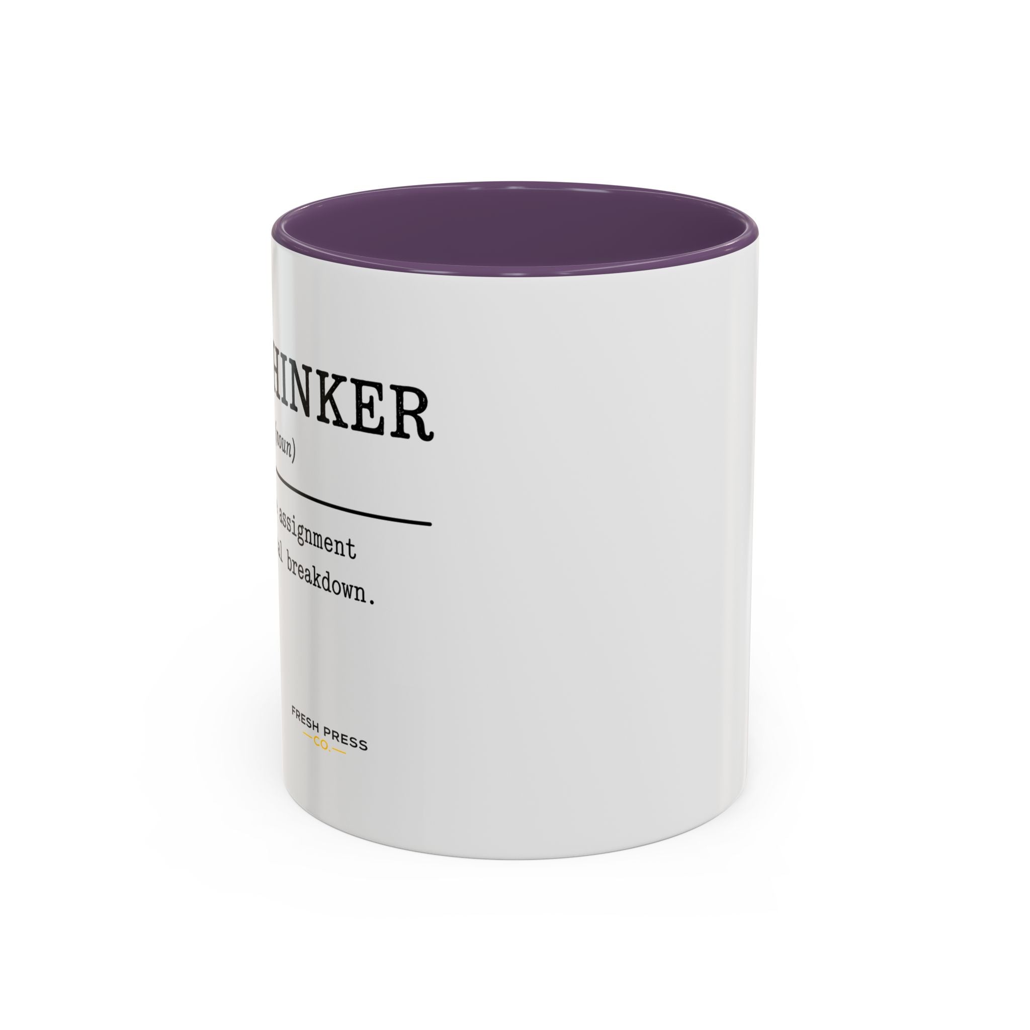 "Overthinker" Coffee Mug — Funny Accent Mug (11/15 oz)