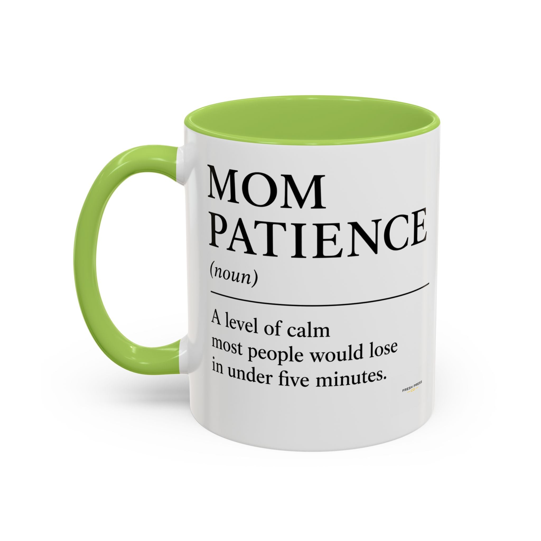 Stay Pressed Coffee Mug — Funny Espresso Emoji Accent Ceramic Mug (11/15oz)