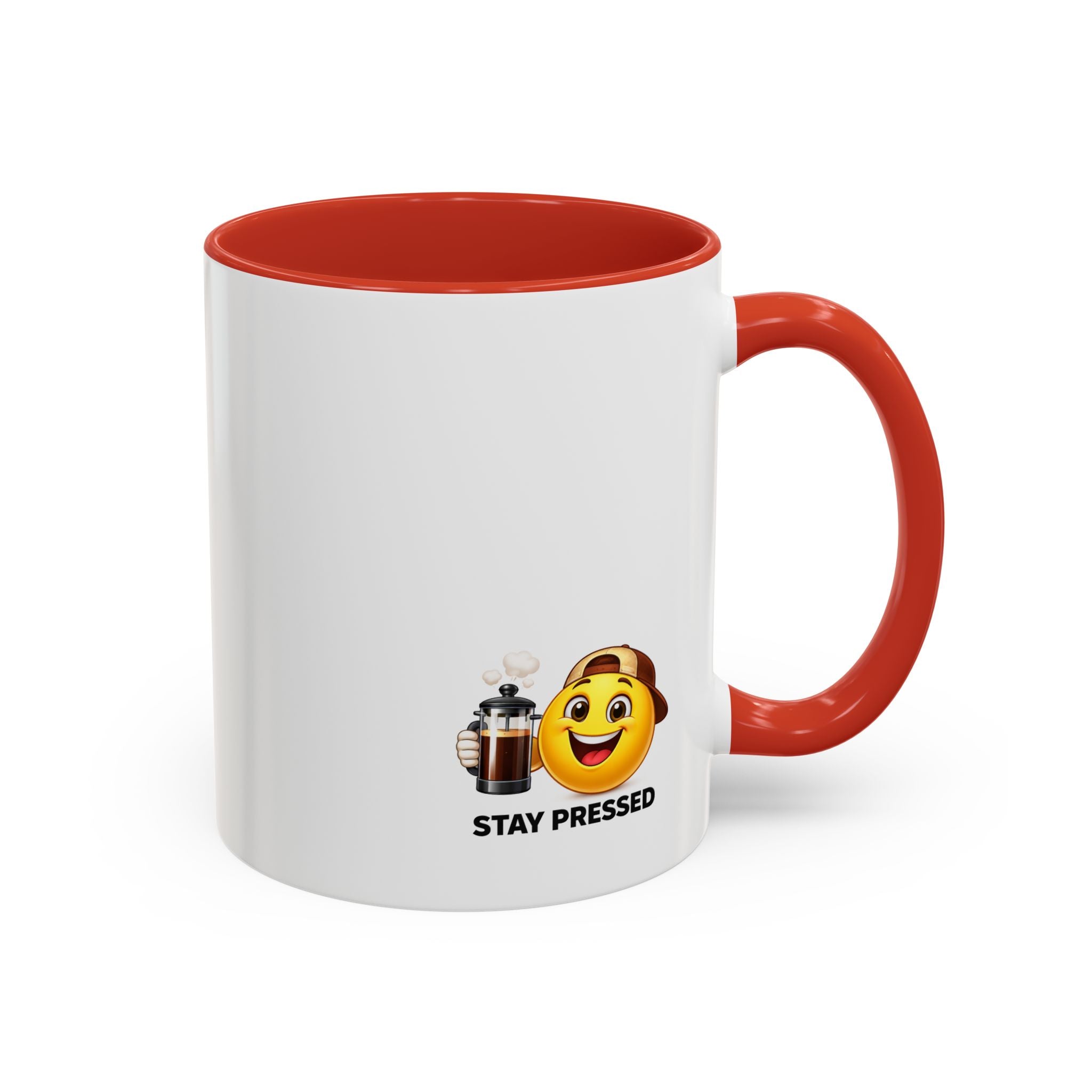 "I Reheat This Four Times A Day" Coffee Mug — Fun Espresso Emoji Accent Mug (11/15oz)
