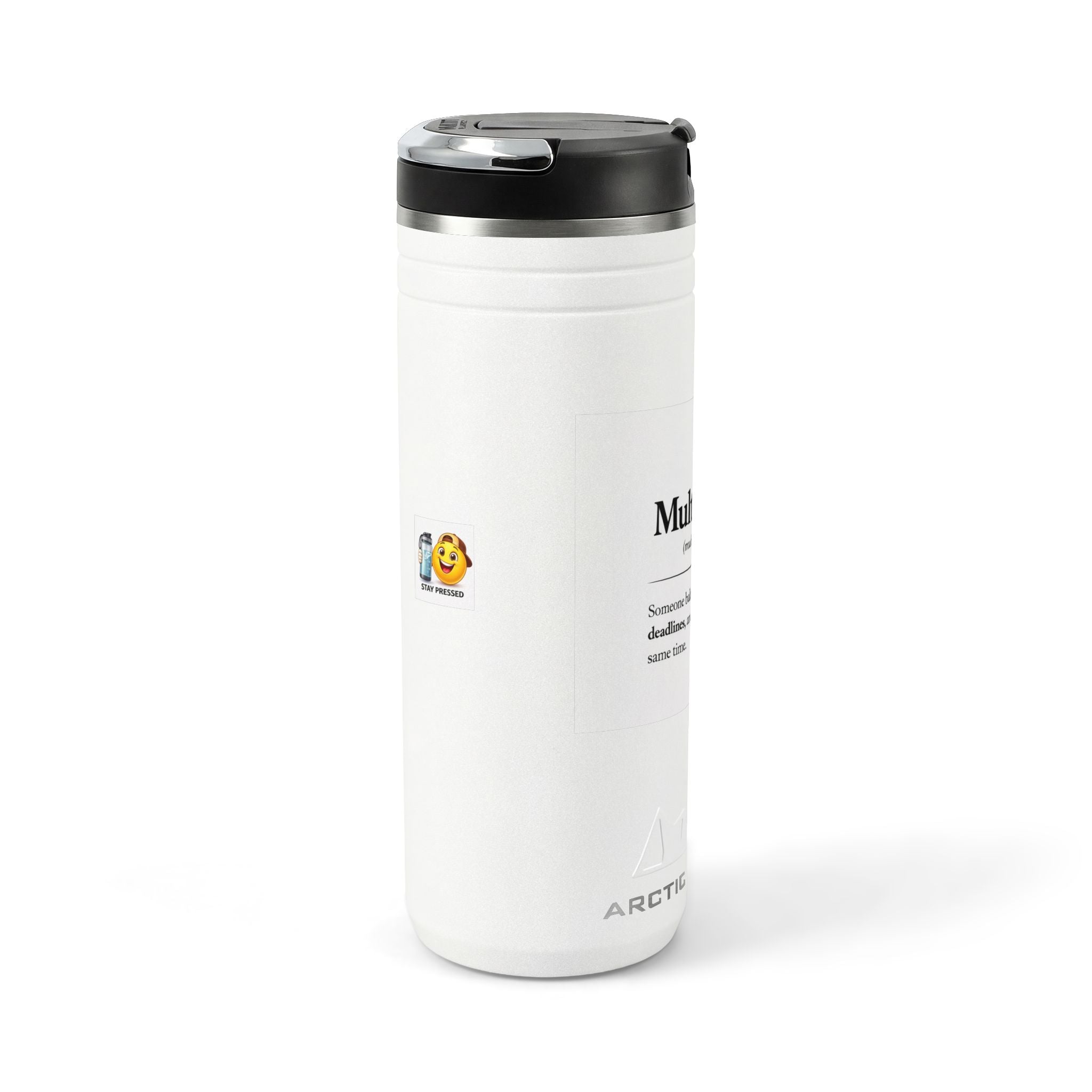 "The Multitasker" 24oz Thermal Straw Tumbler — Insulated Travel Cup for Busy Professionals