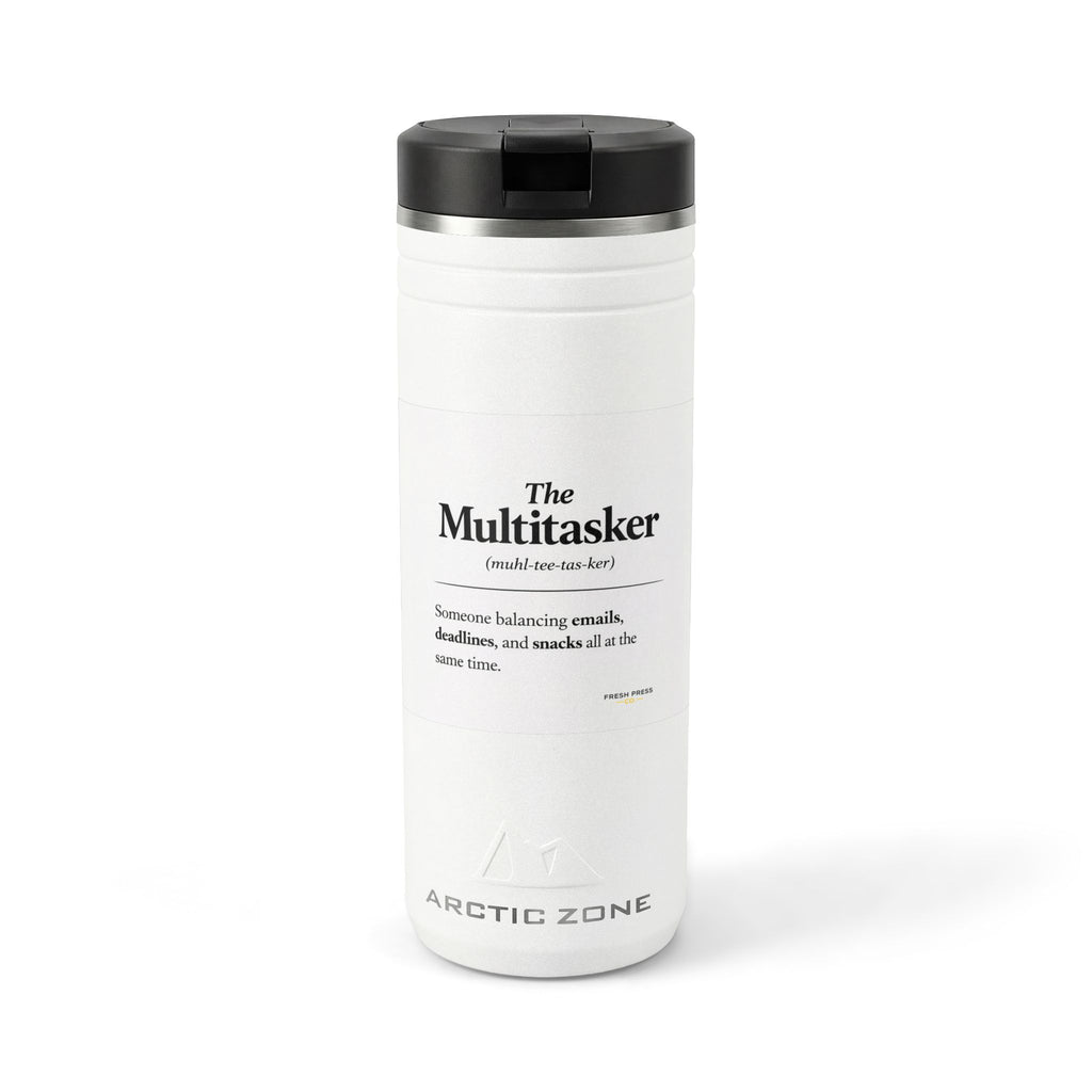 "The Multitasker" 24oz Thermal Straw Tumbler — Insulated Travel Cup for Busy Professionals
