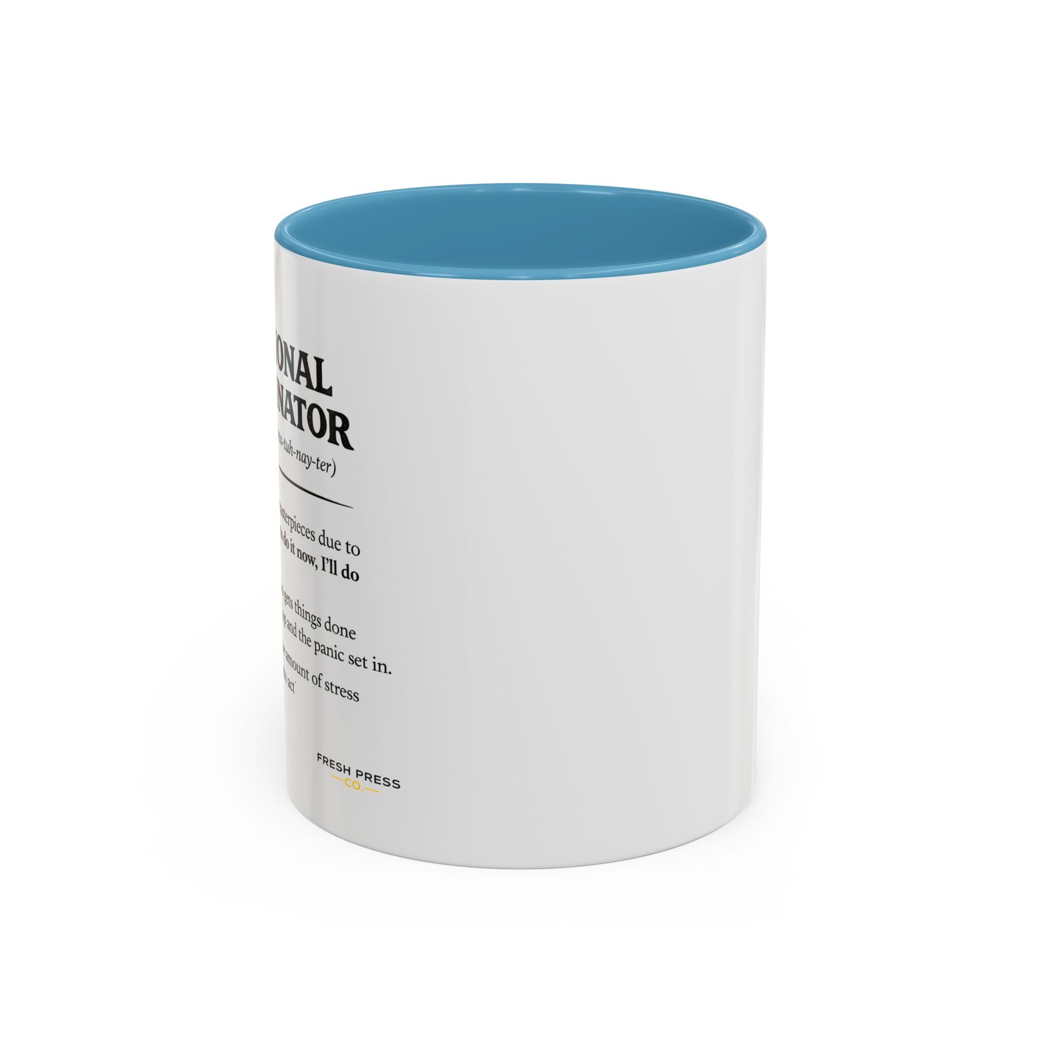 "Professional Procrastinator" Coffee Mug - accent Mug (11/15 oz)