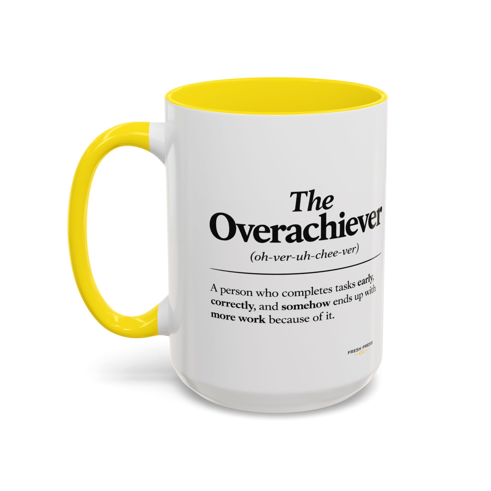 "The Overachiever" Coffee Mug - Barista Emoji Coffee Mug (11/15oz)
