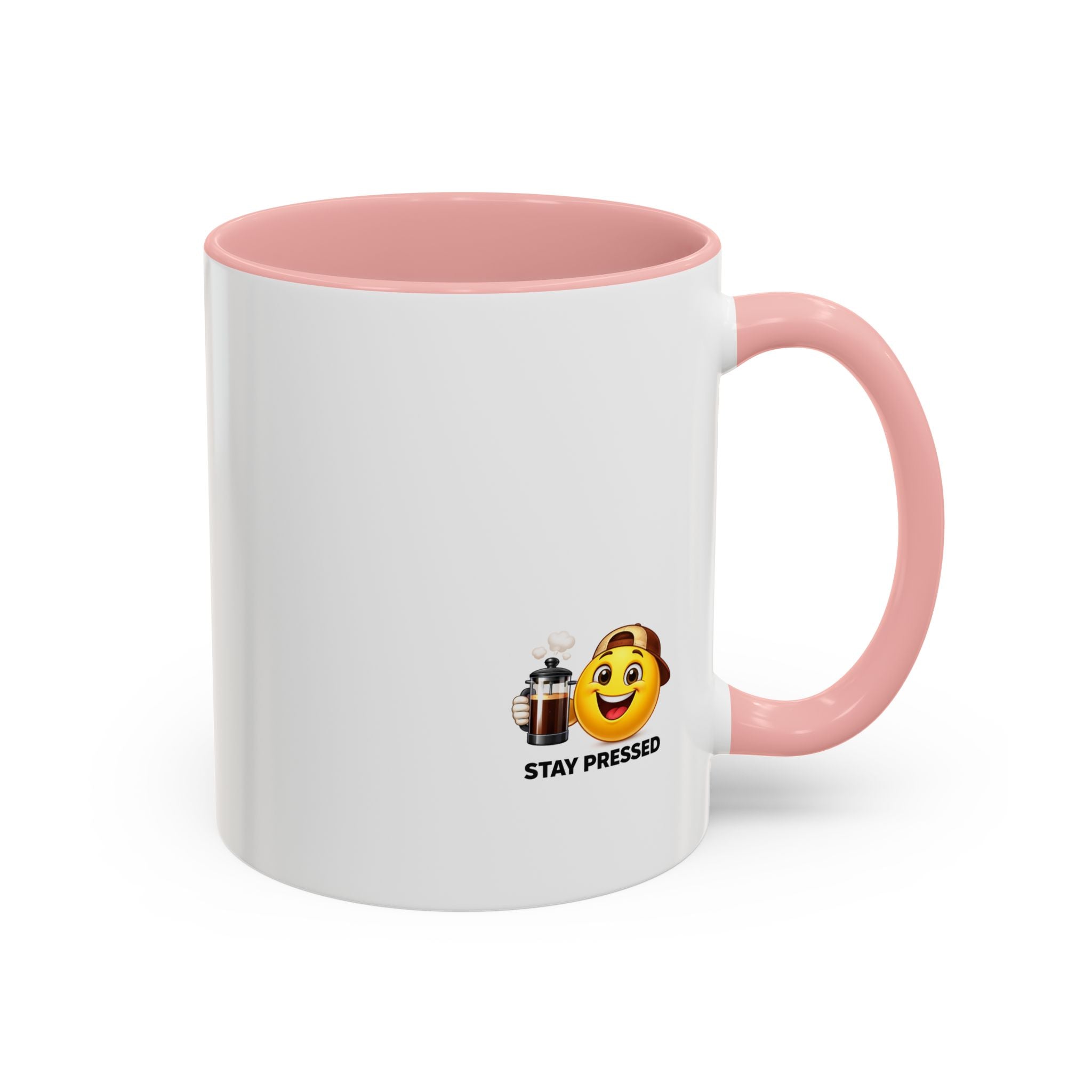 "I almost quit this job everyday" Espresso Mug — Funny Coffee Emoji Accent Mug (11/15 oz)
