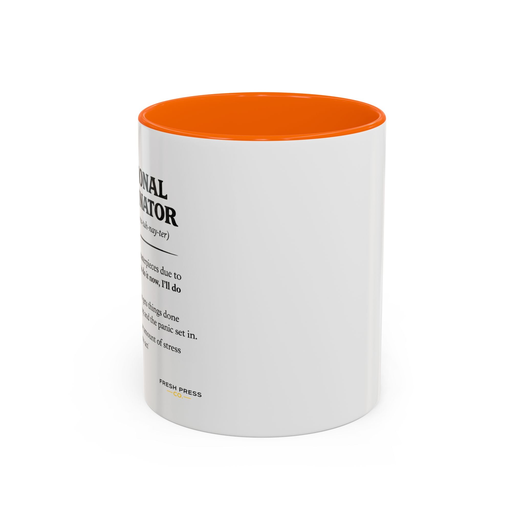 "Professional Procrastinator" Coffee Mug - accent Mug (11/15 oz)