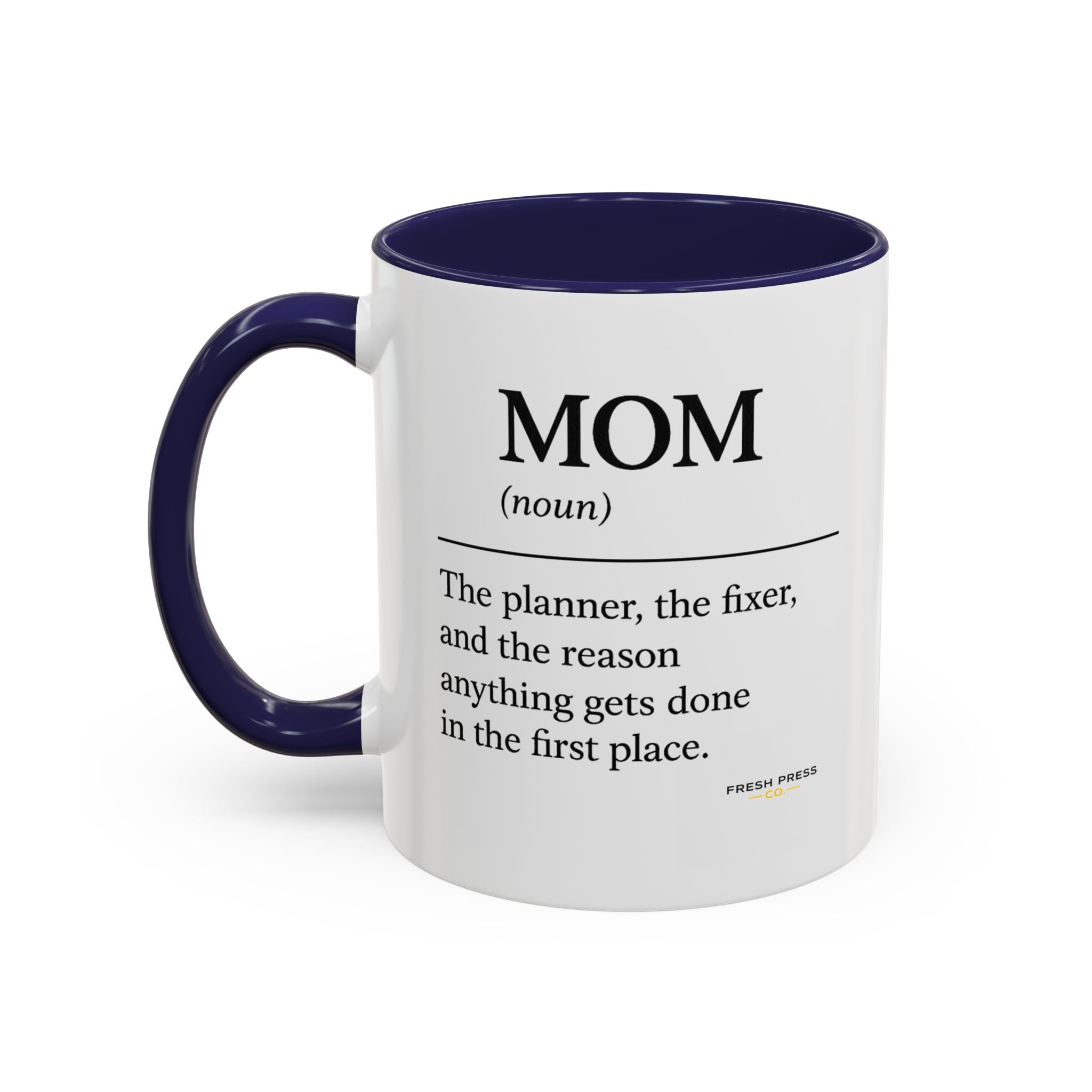 "Mom" Coffee Mug - Accent Mug (11/15oz)