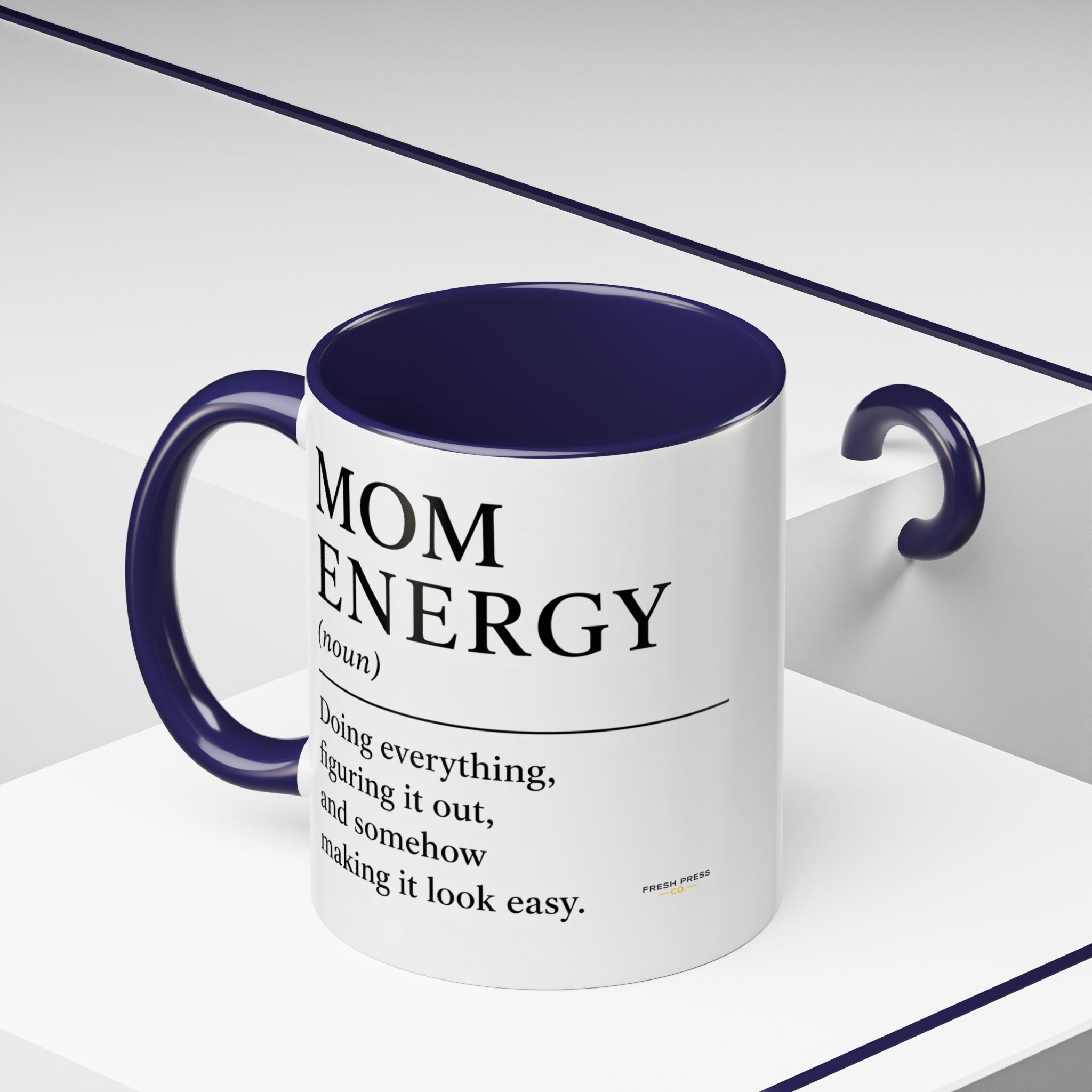 "Mom Energy" Coffee Mug —  Accent Mug (11/15oz)