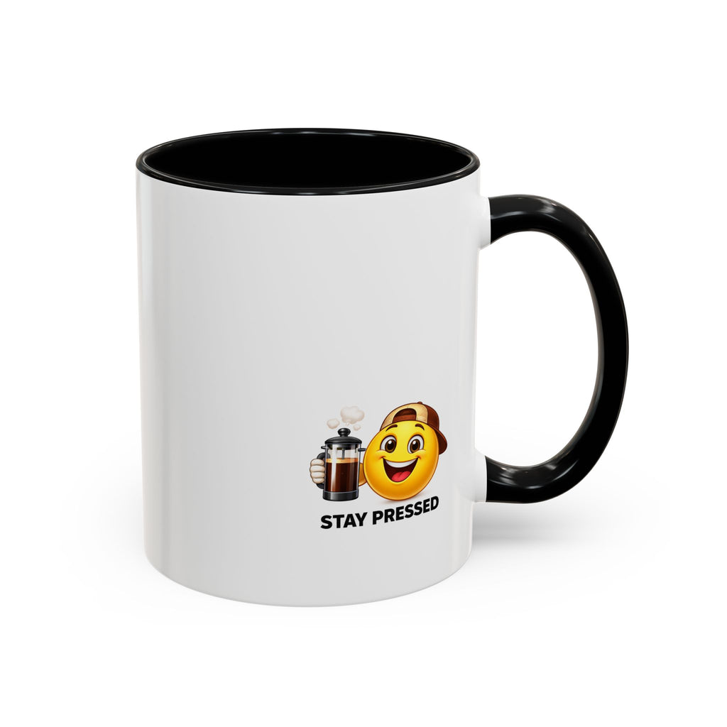 "If I Spill This We All Cry" Coffee Mug — Funny Espresso Emoji Accent Mug (11/15oz)