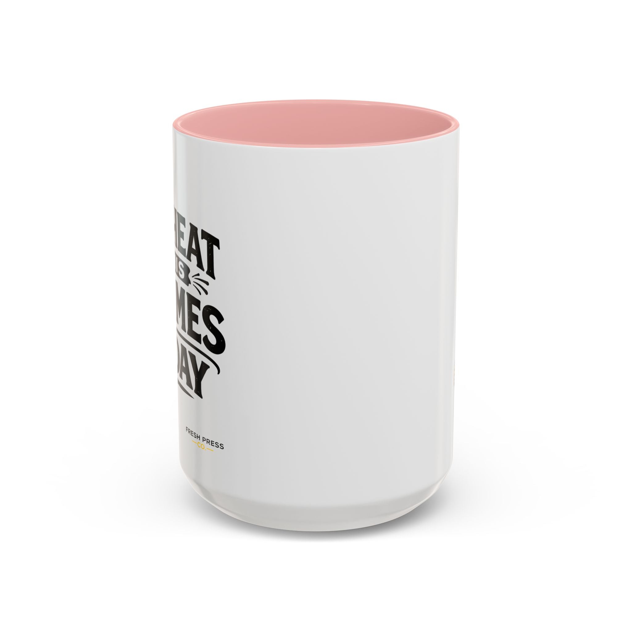 "I Reheat This Four Times A Day" Coffee Mug — Fun Espresso Emoji Accent Mug (11/15oz)