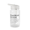 "Homework Houdini" Tritan Water Bottle – Funny Student Definition Bottle with Straw Lid