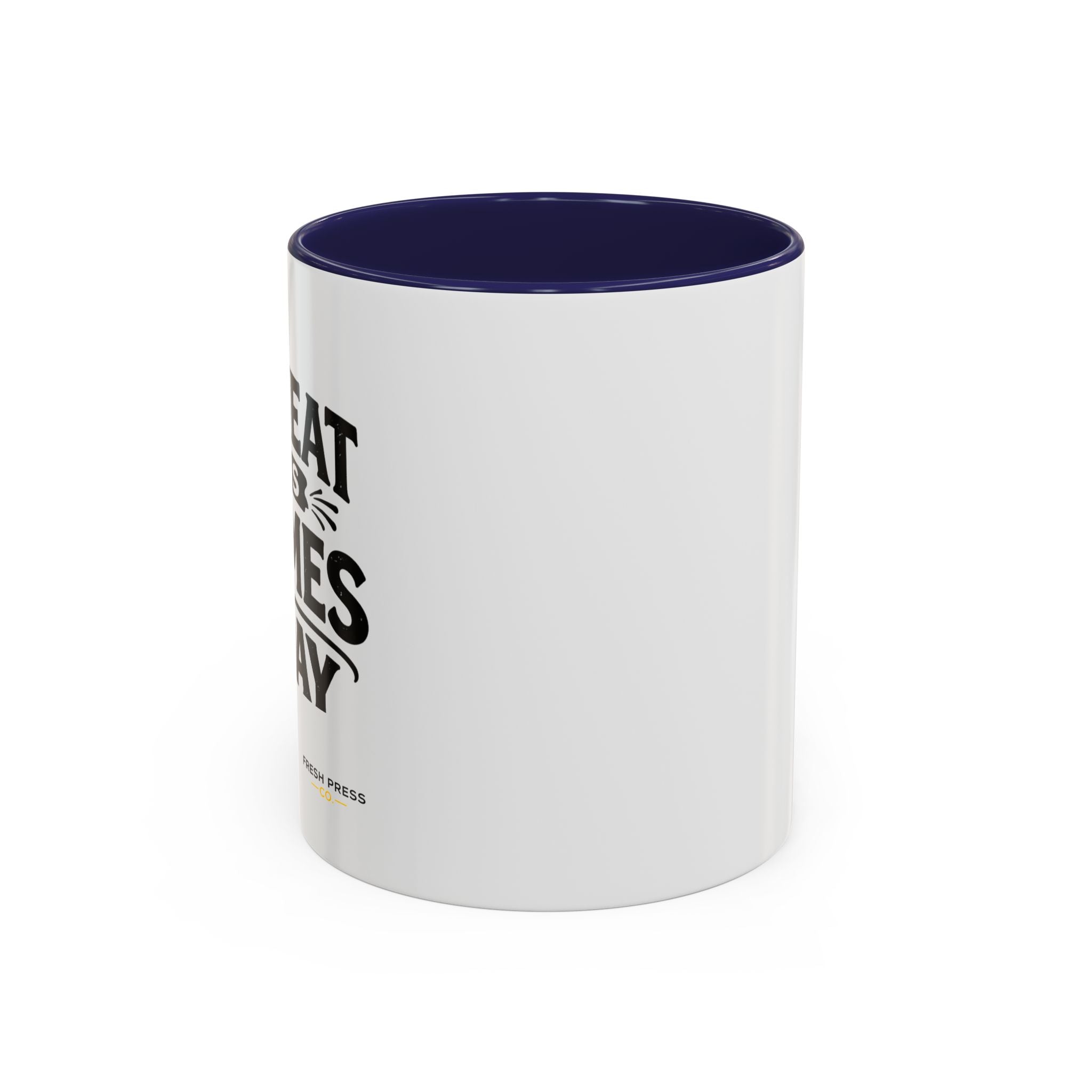 "I Reheat This Four Times A Day" Coffee Mug — Fun Espresso Emoji Accent Mug (11/15oz)