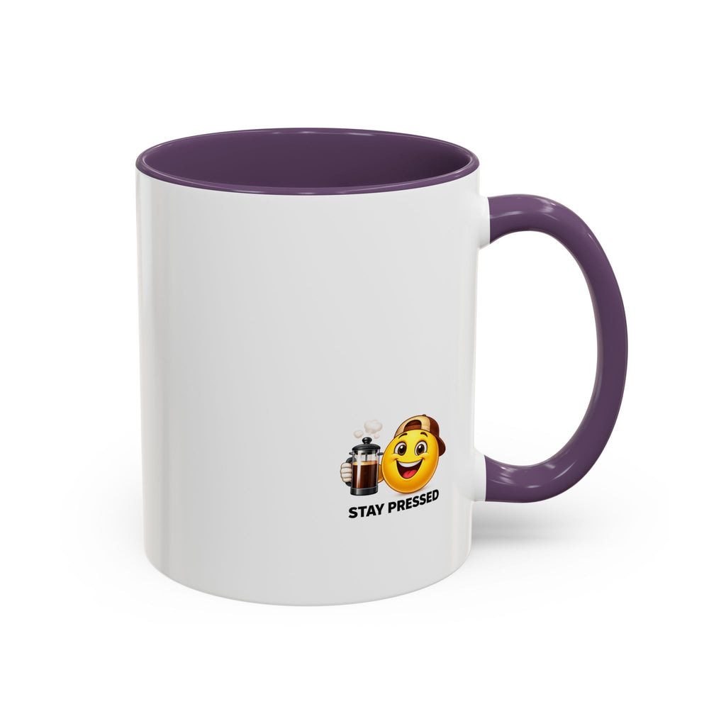 "I almost quit this job everyday" Espresso Mug — Funny Coffee Emoji Accent Mug (11/15 oz)