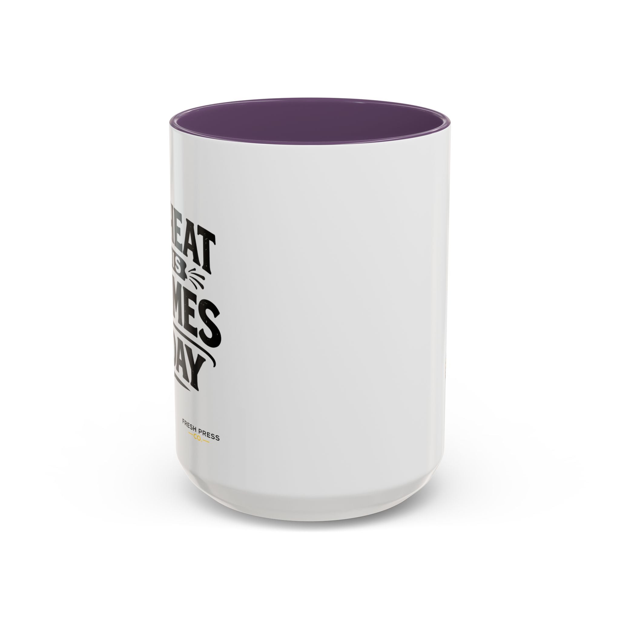 "I Reheat This Four Times A Day" Coffee Mug — Fun Espresso Emoji Accent Mug (11/15oz)