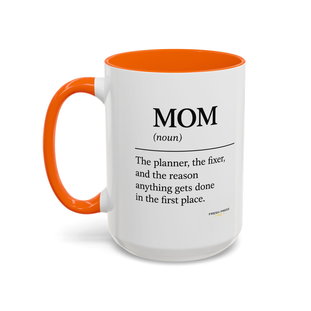 "Mom" Coffee Mug - Accent Mug (11/15oz)