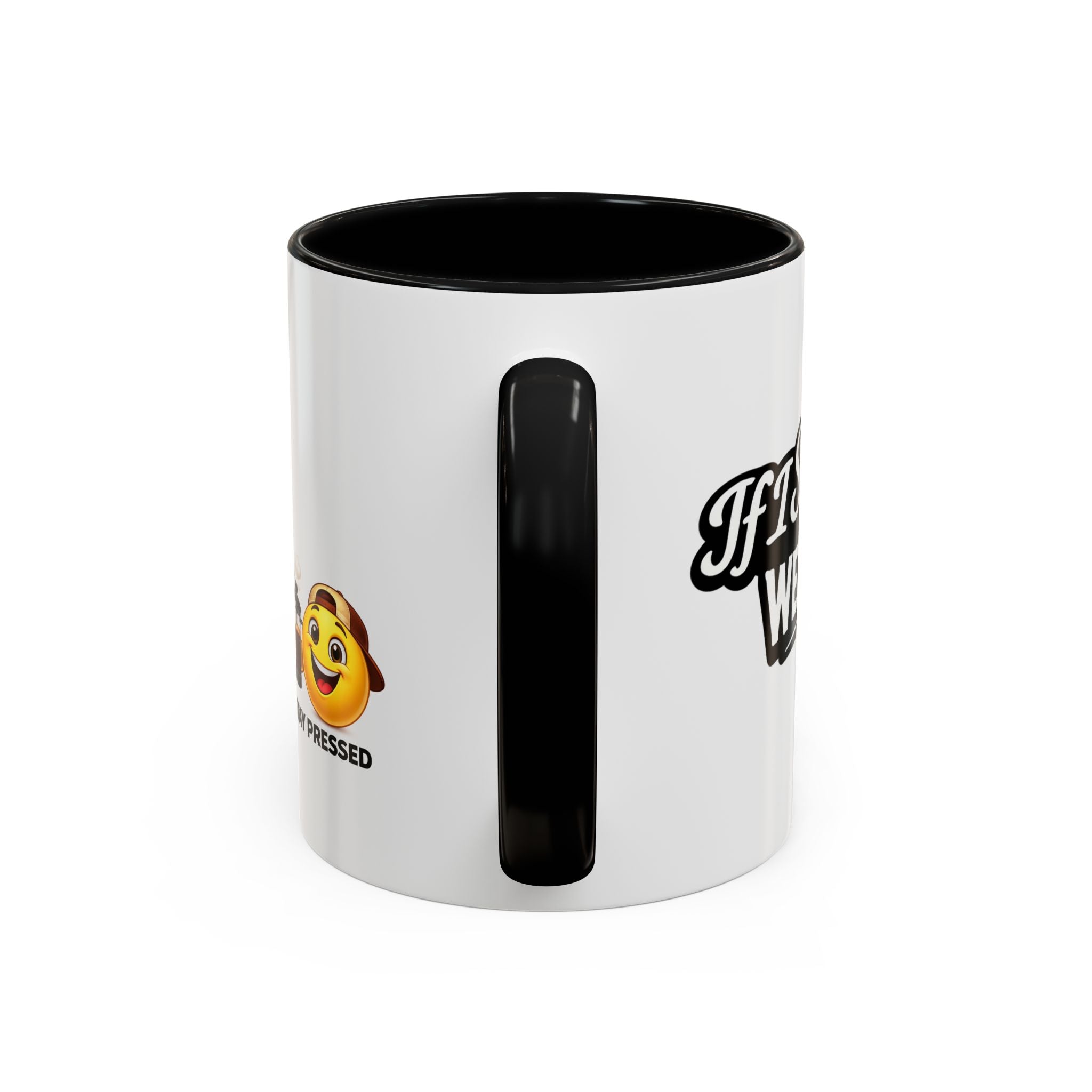 "If I Spill This We All Cry" Coffee Mug — Funny Espresso Emoji Accent Mug (11/15oz)
