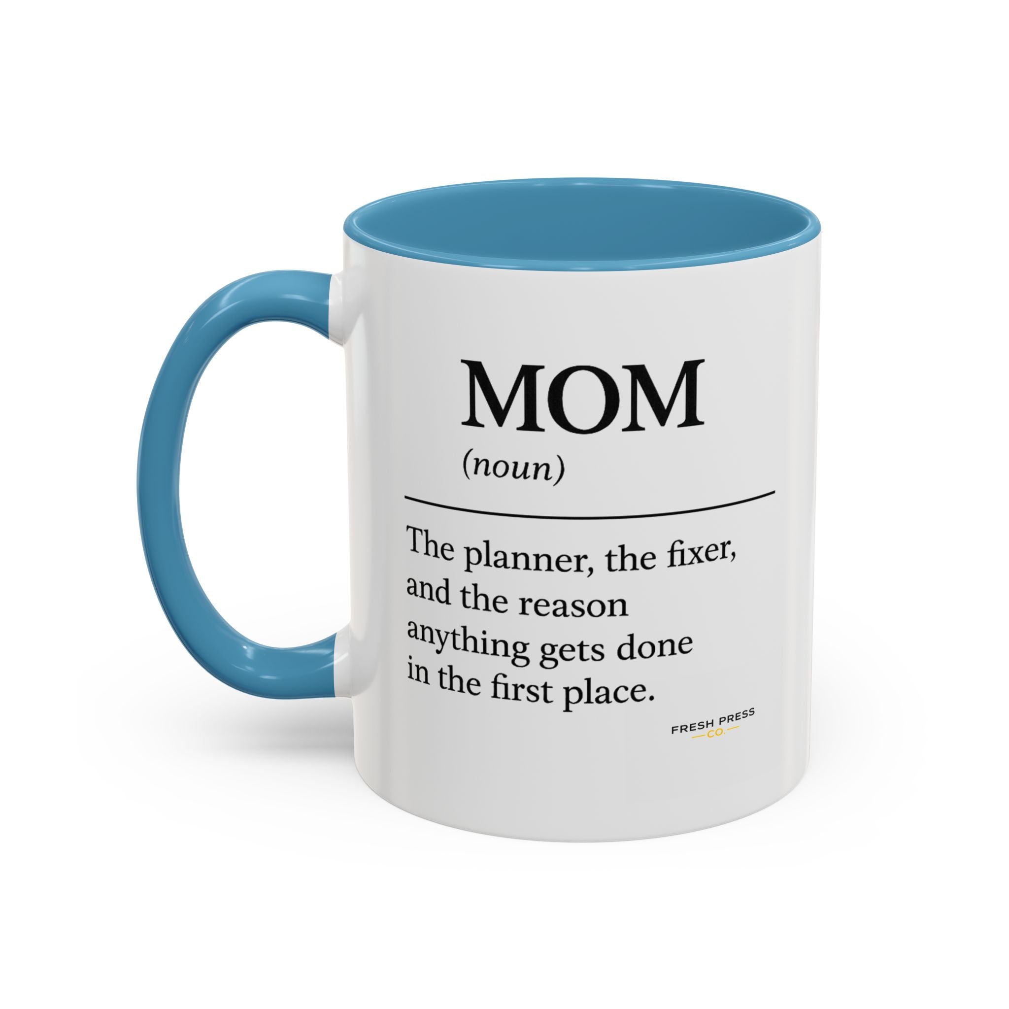 "Mom" Coffee Mug - Accent Mug (11/15oz)