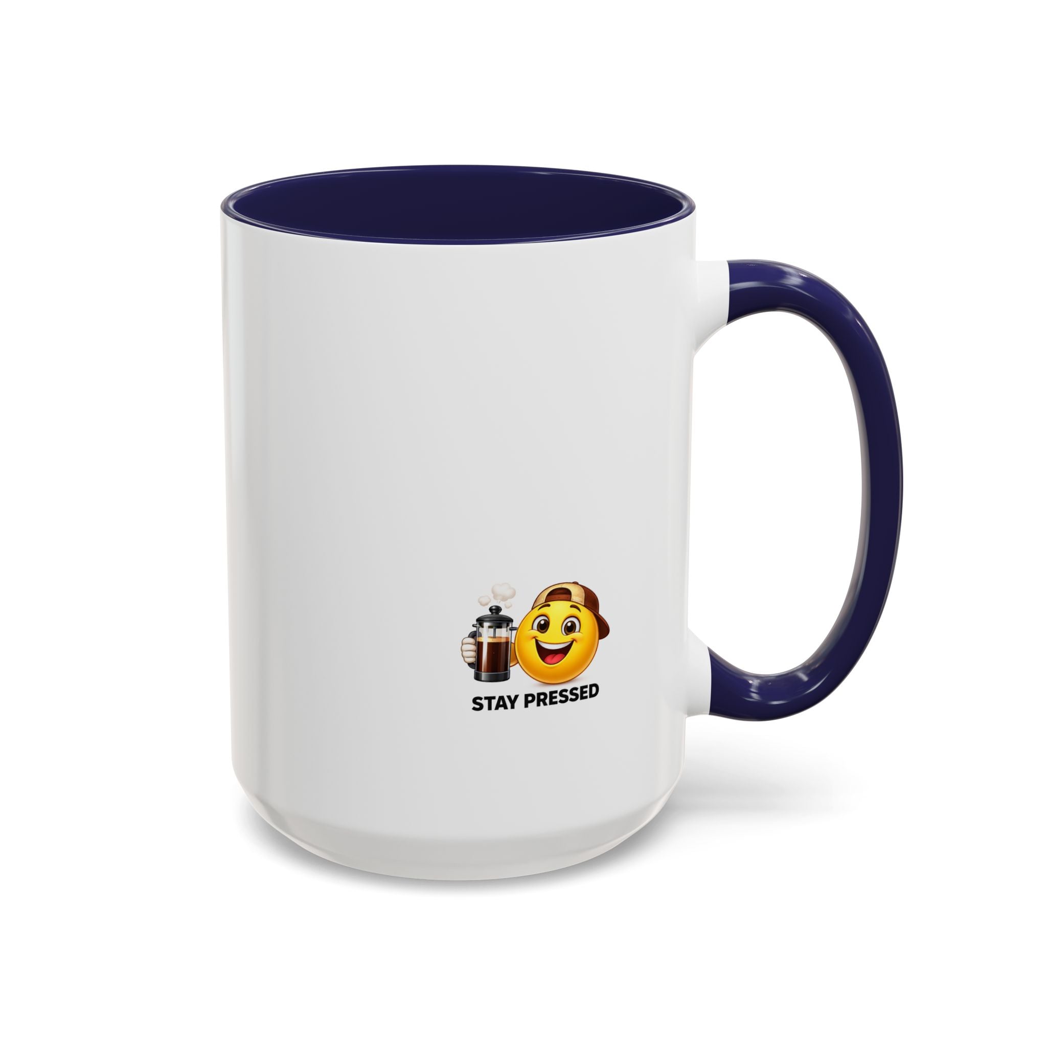 "I almost quit this job everyday" Espresso Mug — Funny Coffee Emoji Accent Mug (11/15 oz)