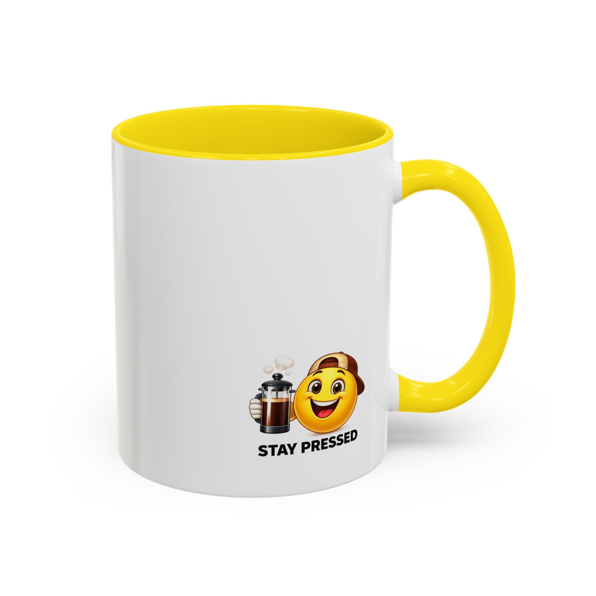 "I Reheat This Four Times A Day" Coffee Mug — Fun Espresso Emoji Accent Mug (11/15oz)