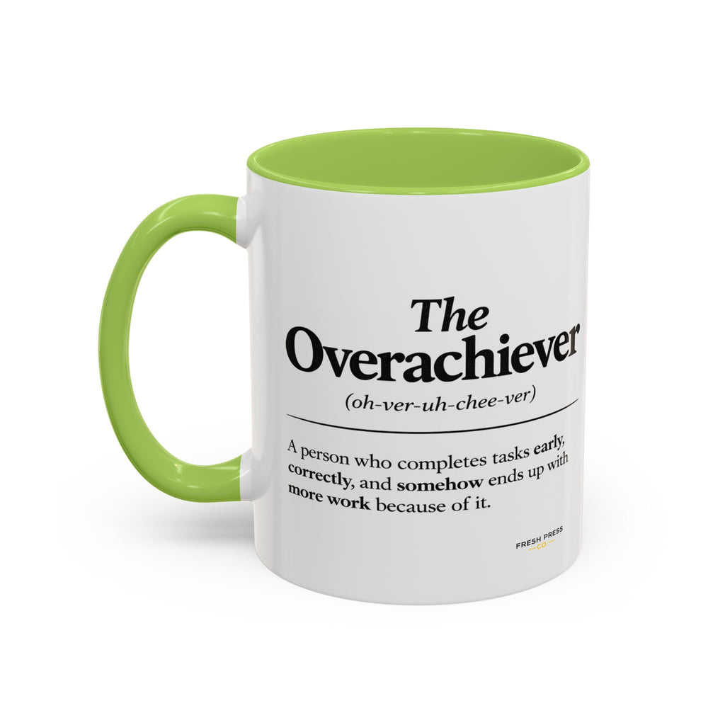 "The Overachiever" Coffee Mug - Barista Emoji Coffee Mug (11/15oz)