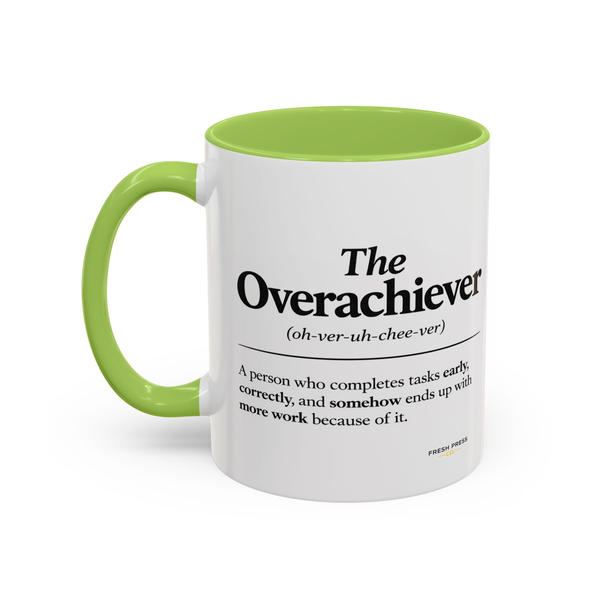 "The Overachiever" Coffee Mug - Barista Emoji Coffee Mug (11/15oz)