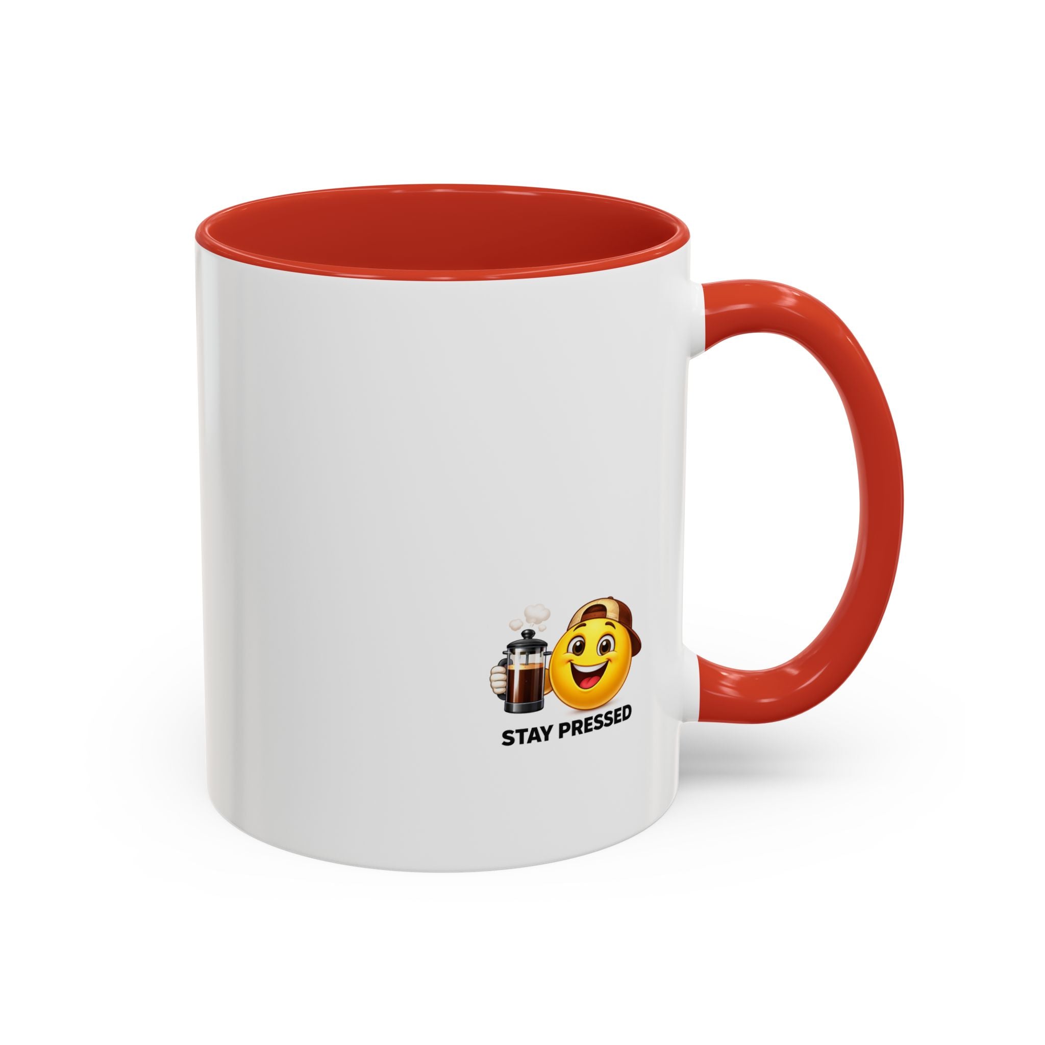 "I almost quit this job everyday" Espresso Mug — Funny Coffee Emoji Accent Mug (11/15 oz)