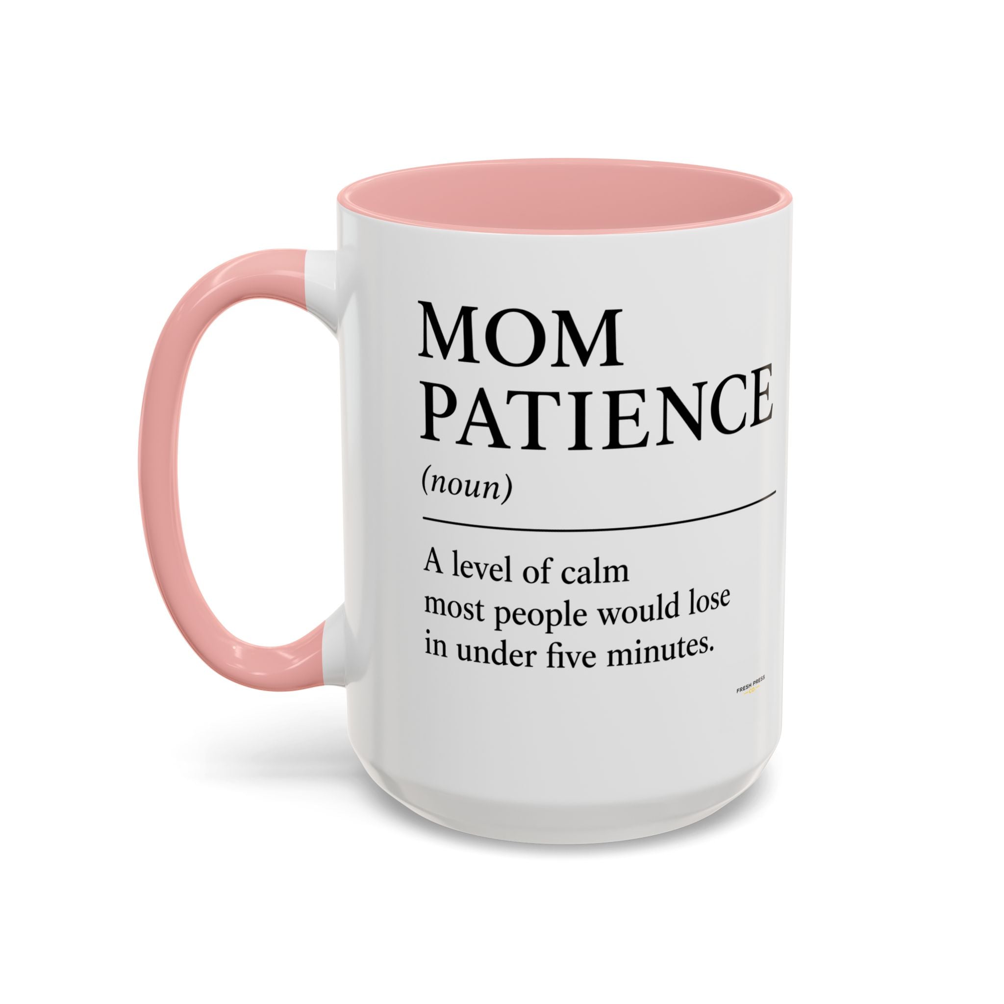 Stay Pressed Coffee Mug — Funny Espresso Emoji Accent Ceramic Mug (11/15oz)