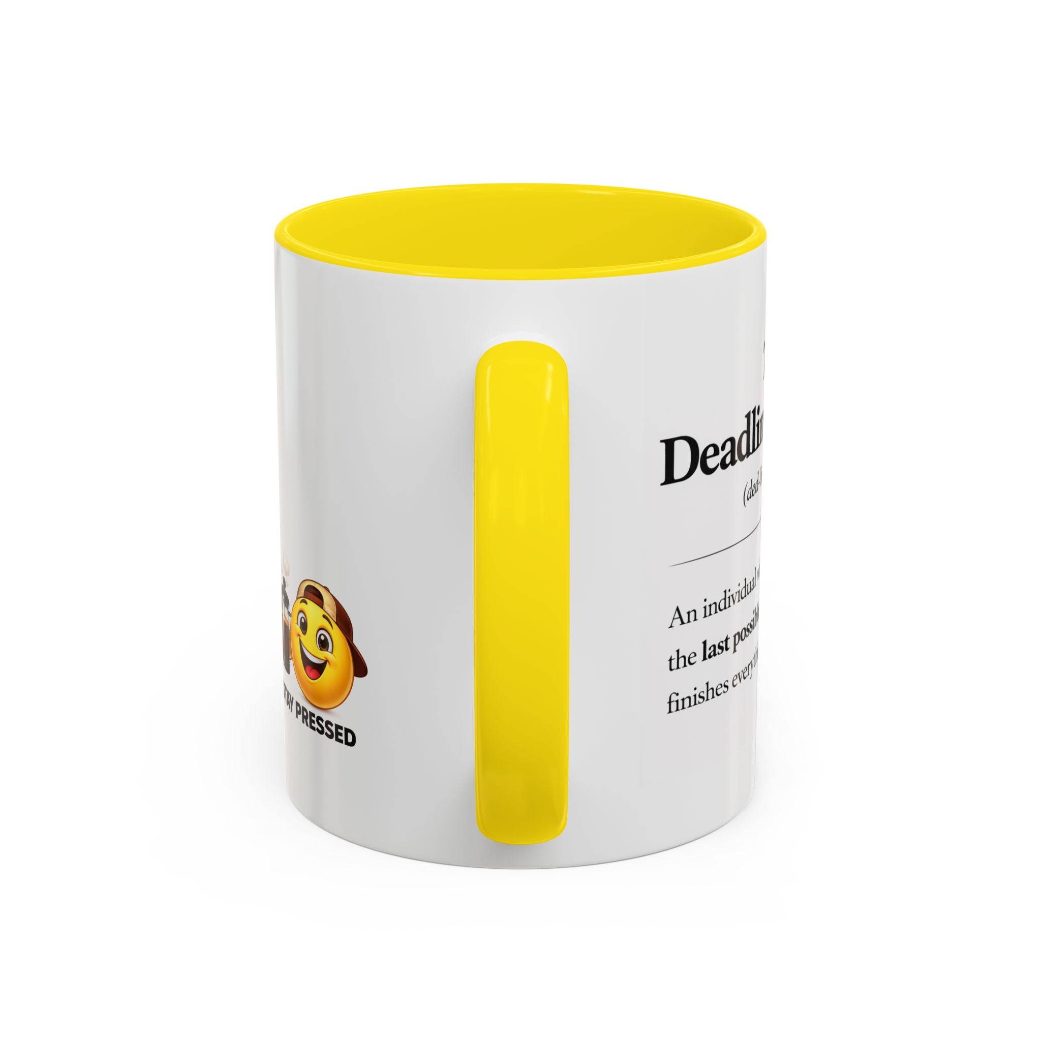 "The Deadline Sprinter" Coffee Mug — Funny Espresso Barista Accent Mug (11/15oz)