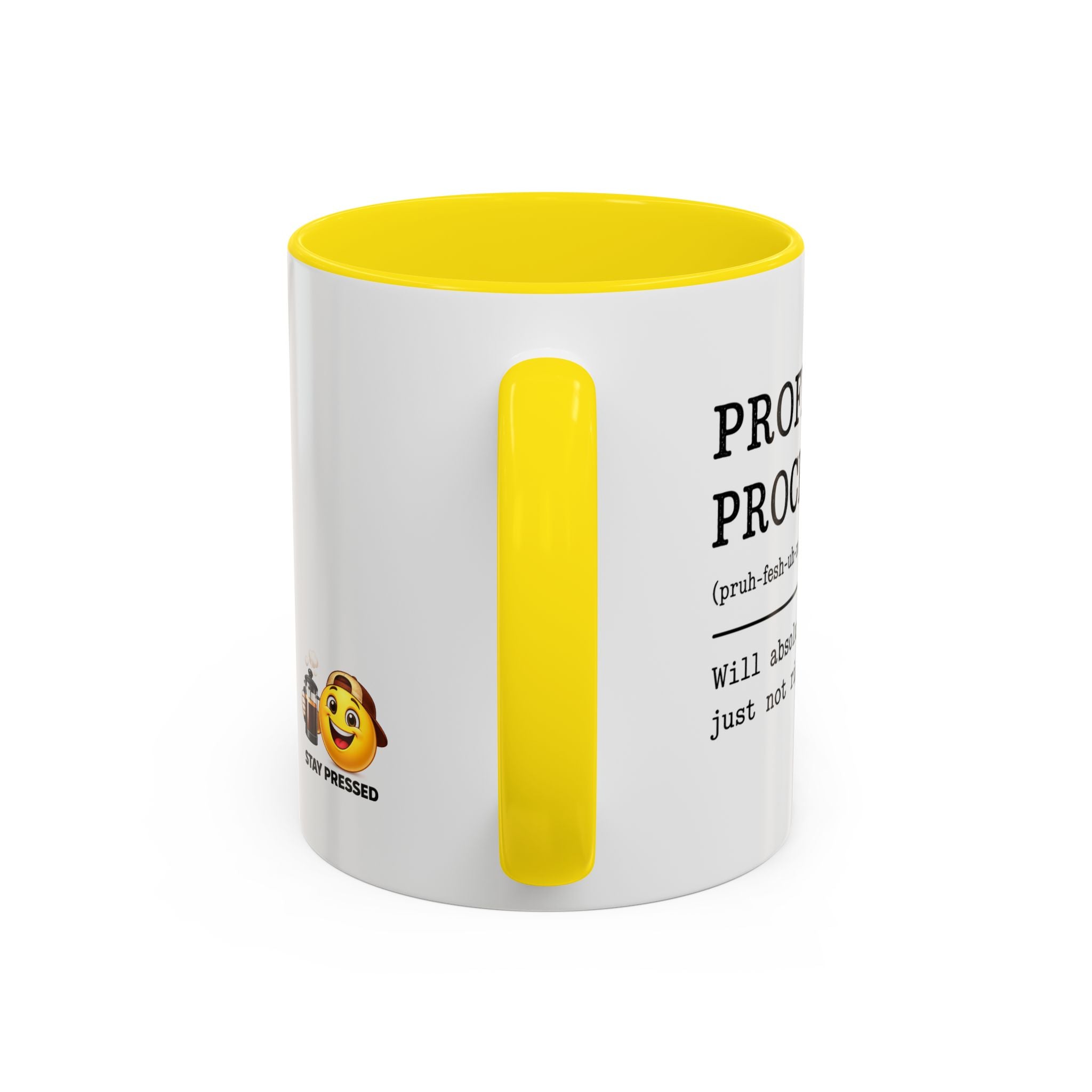 "Professional Procrastinator" Accent Coffee Mug — Funny Student Gift (11/15oz)