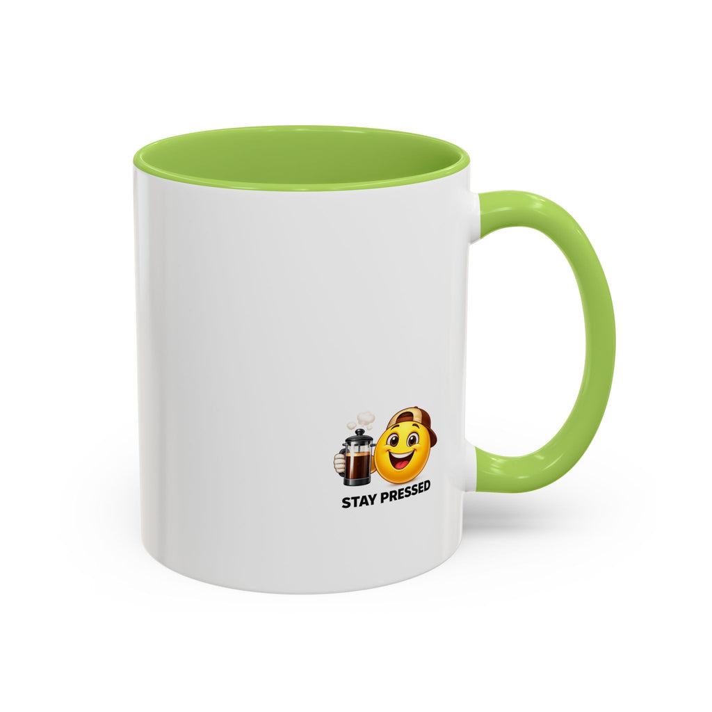 "I almost quit this job everyday" Espresso Mug — Funny Coffee Emoji Accent Mug (11/15 oz)