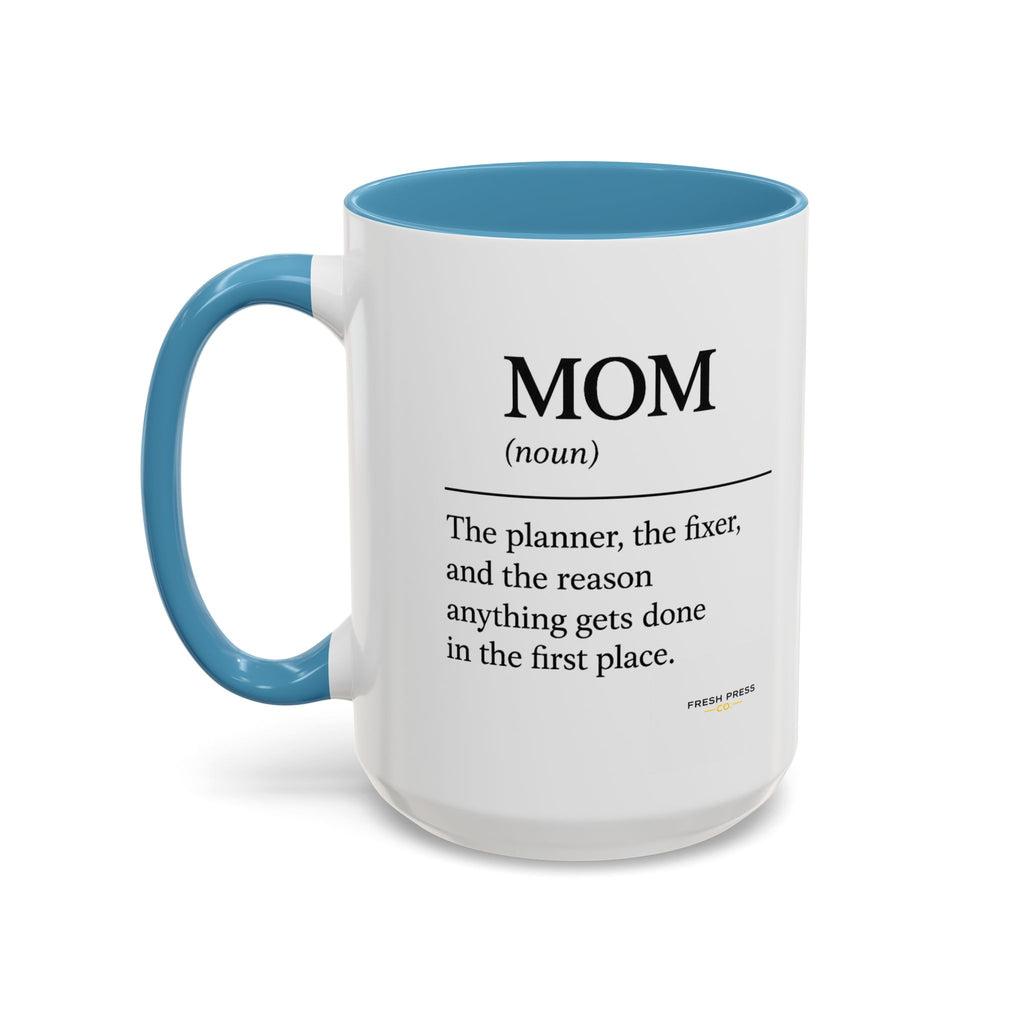 "Mom" Coffee Mug - Accent Mug (11/15oz)