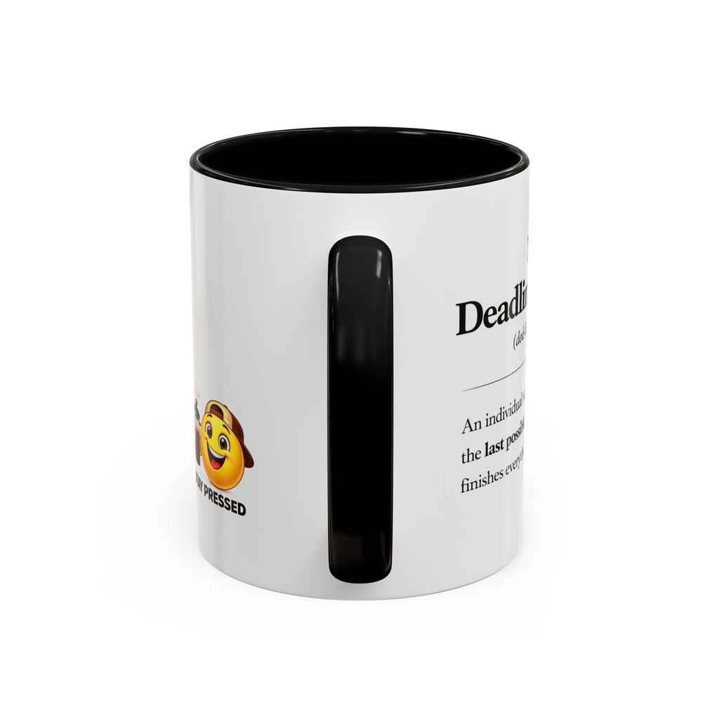 "The Deadline Sprinter" Coffee Mug — Funny Espresso Barista Accent Mug (11/15oz)