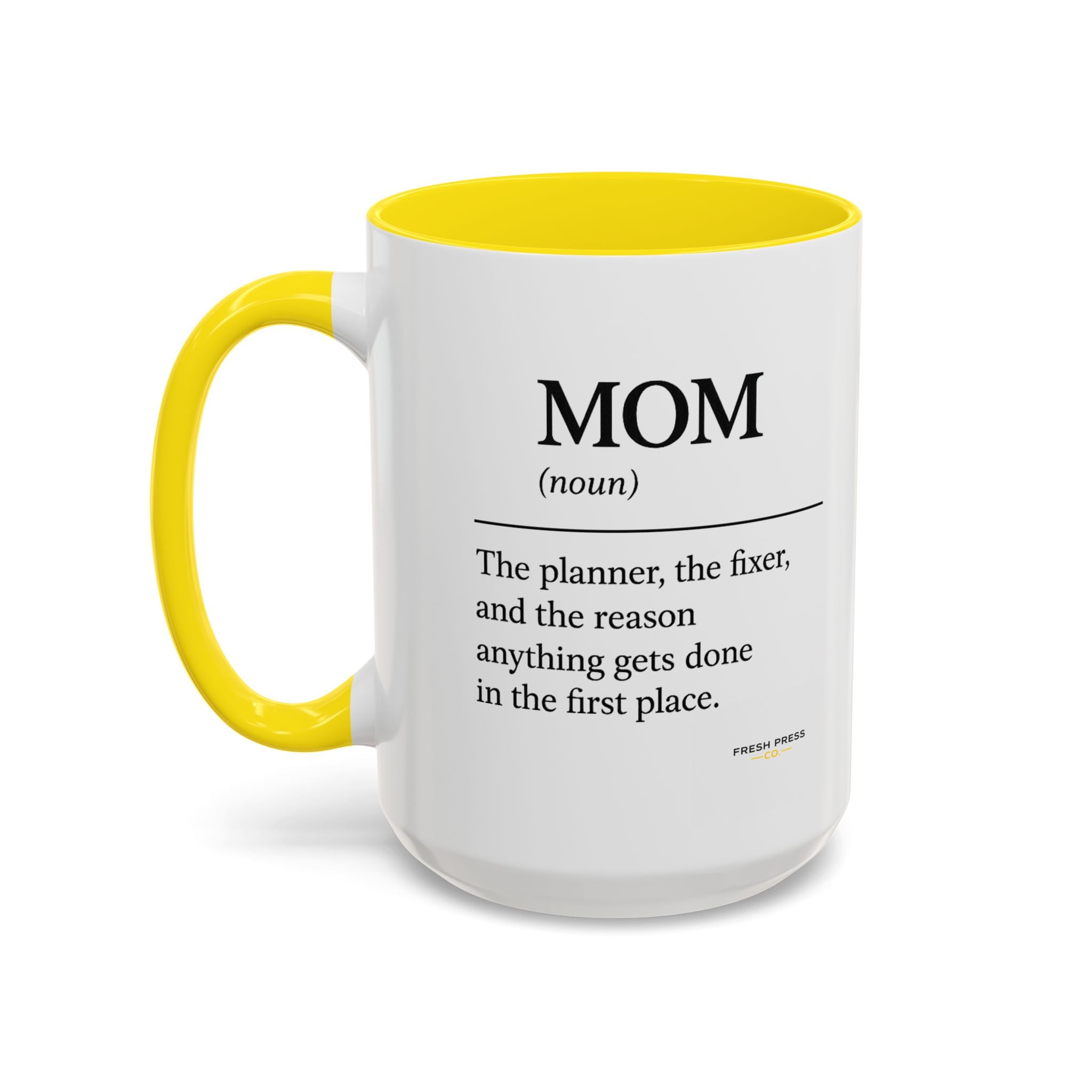 "Mom" Coffee Mug - Accent Mug (11/15oz)