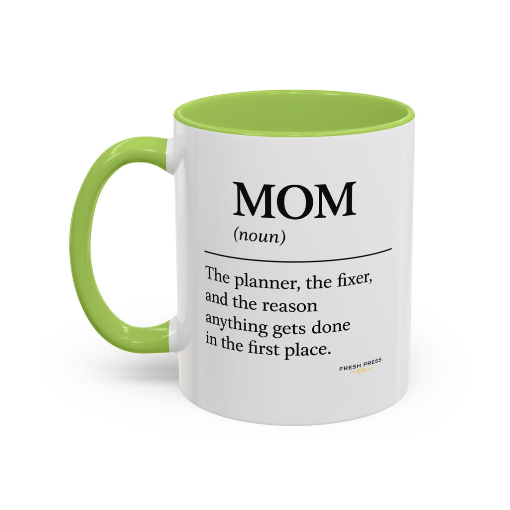 "Mom" Coffee Mug - Accent Mug (11/15oz)