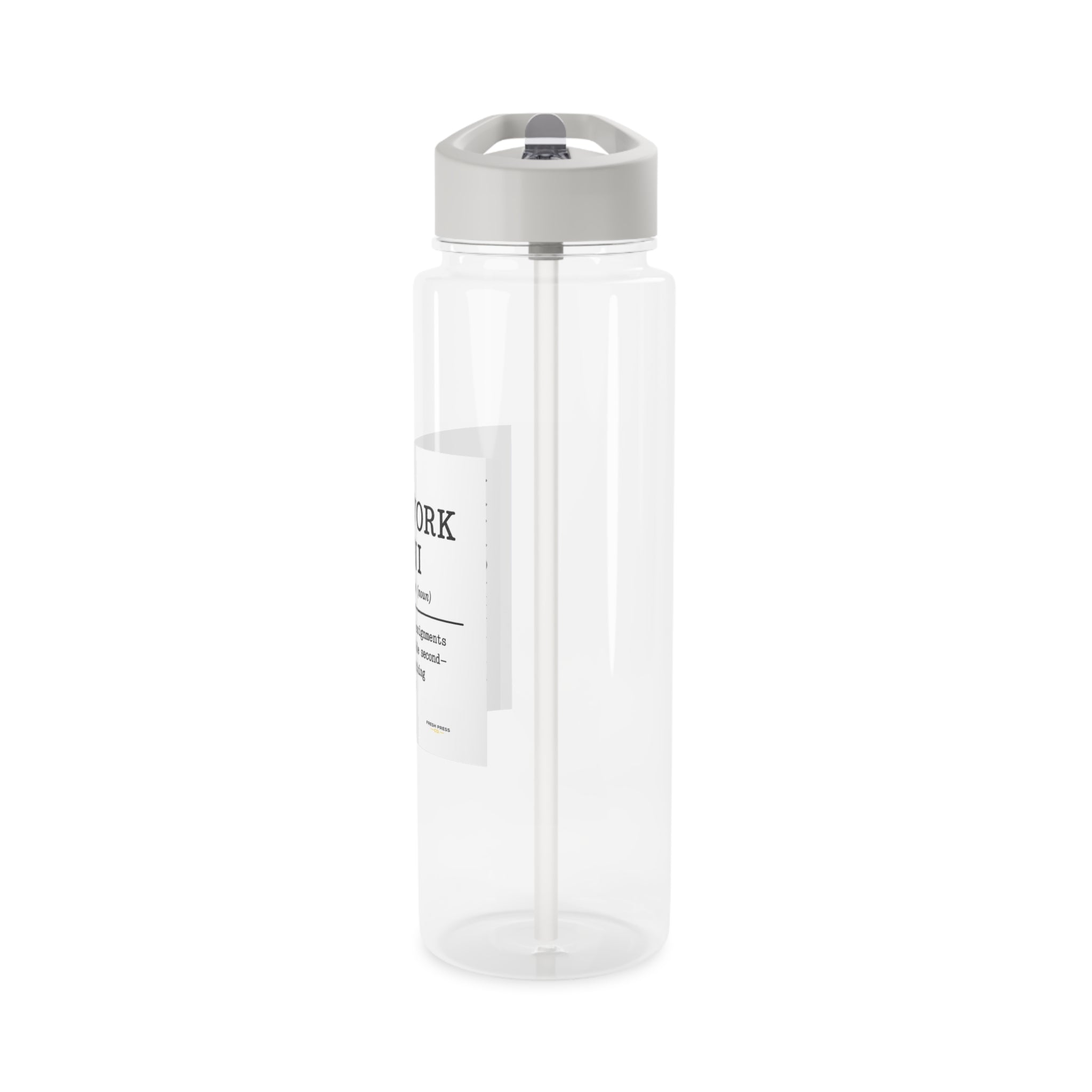 "Homework Houdini" Tritan Water Bottle – Funny Student Definition Bottle with Straw Lid