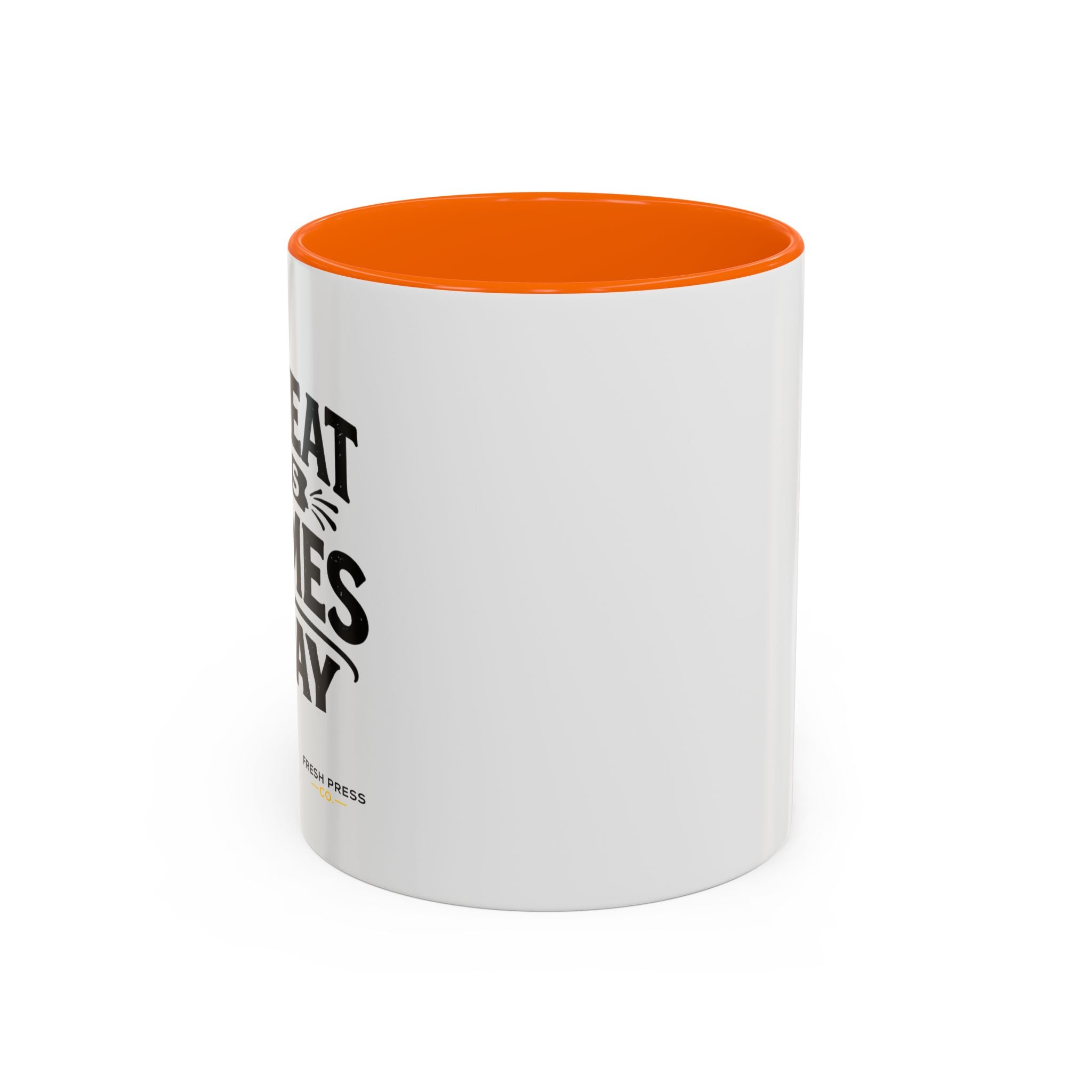 "I Reheat This Four Times A Day" Coffee Mug — Fun Espresso Emoji Accent Mug (11/15oz)
