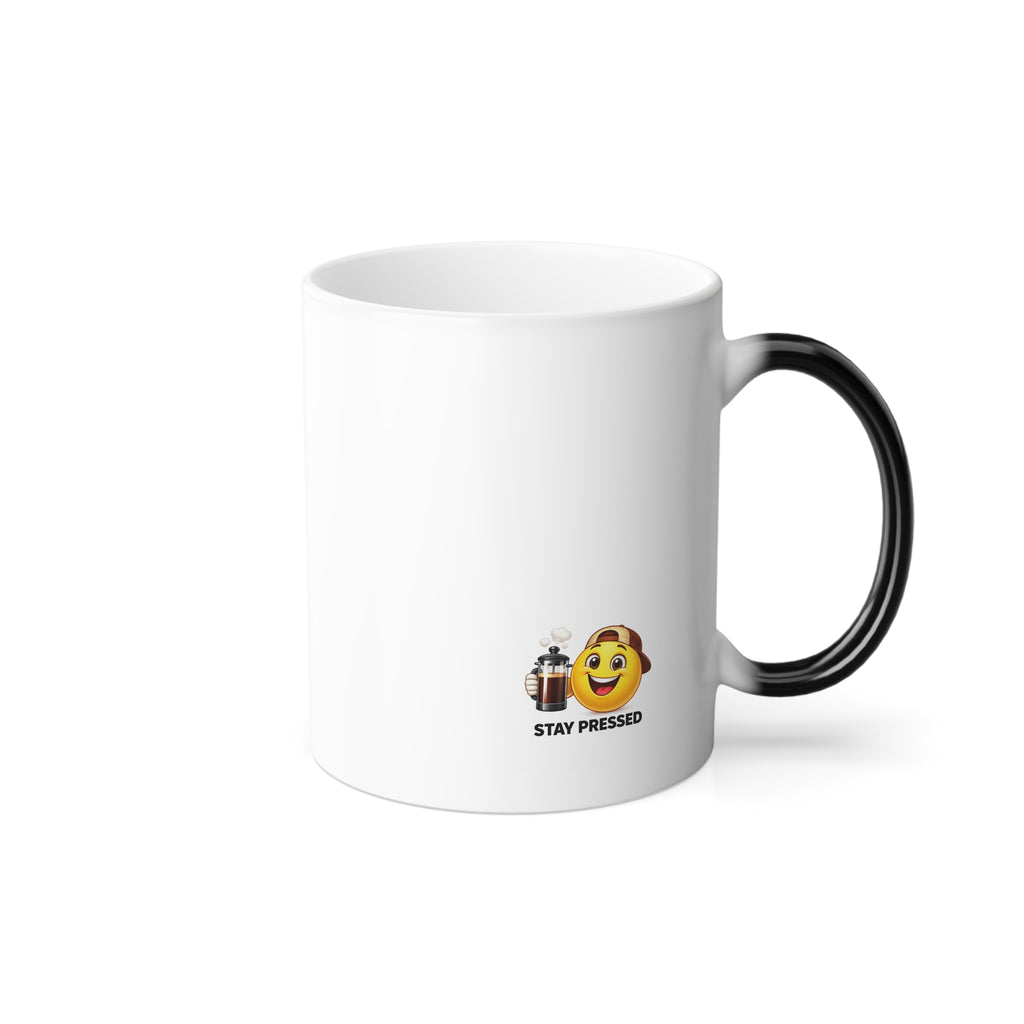 "If I Spill This We All Cry" Color-Changing Coffee Mug — 'Fresh Press' Logo 11oz